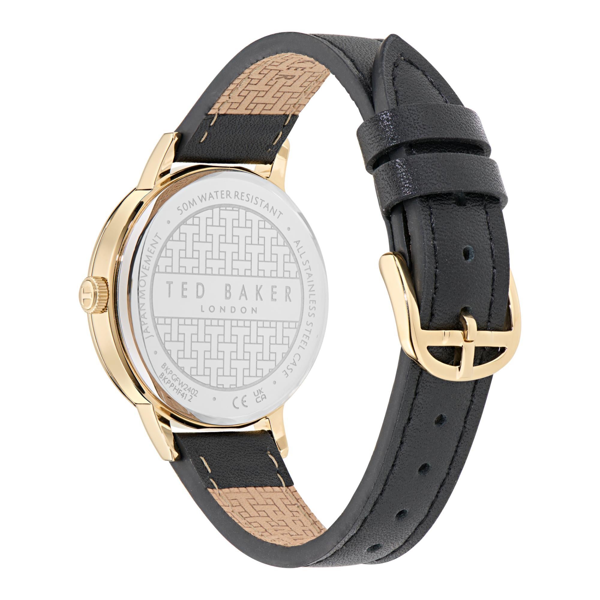 Ted Baker Phylipa Iconic Black Dial Leather Strap Ladies Watch BKGFW2402