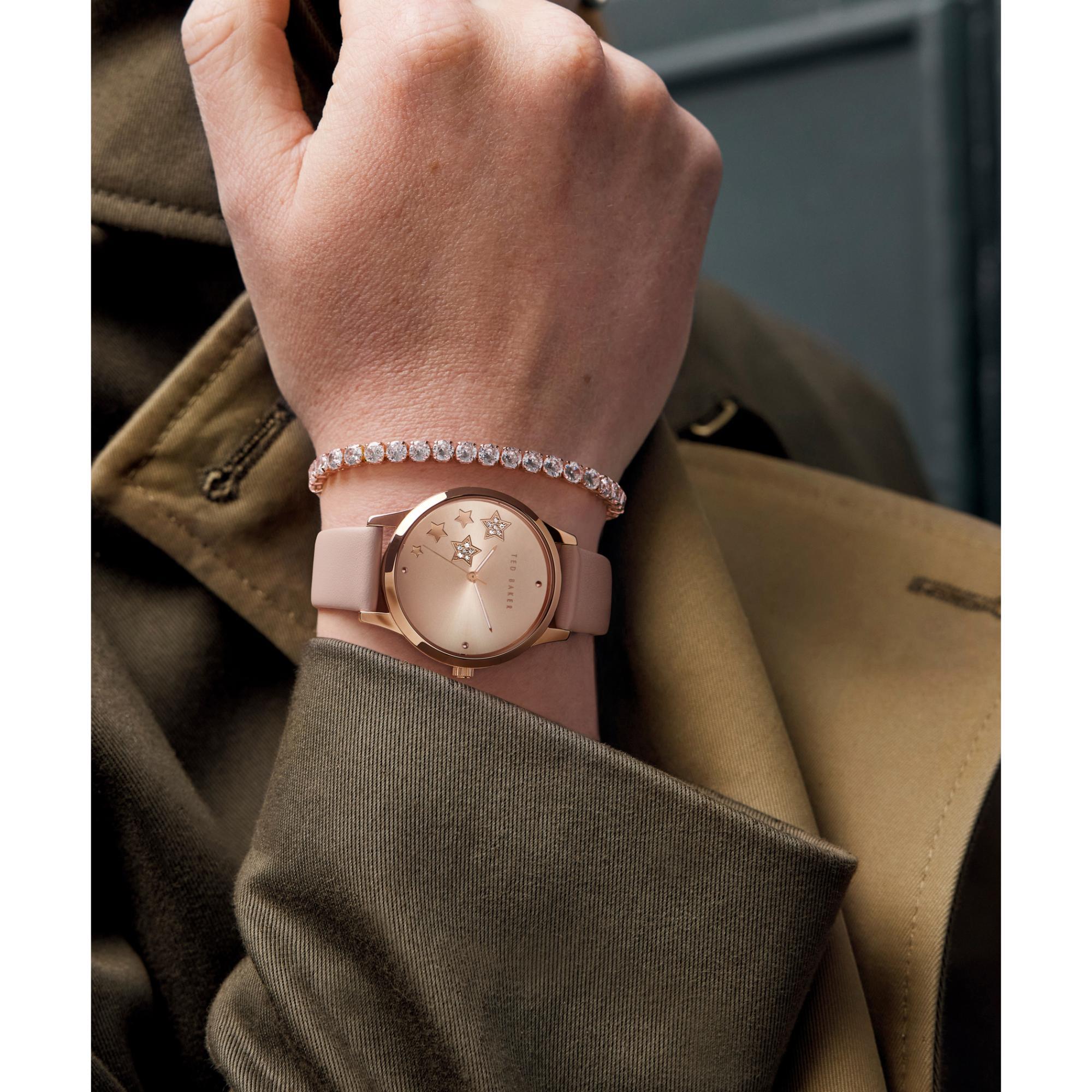 Ted Baker Ladies Fitzrovia Stars Stainless Steel Pink Watch BKGFW2218