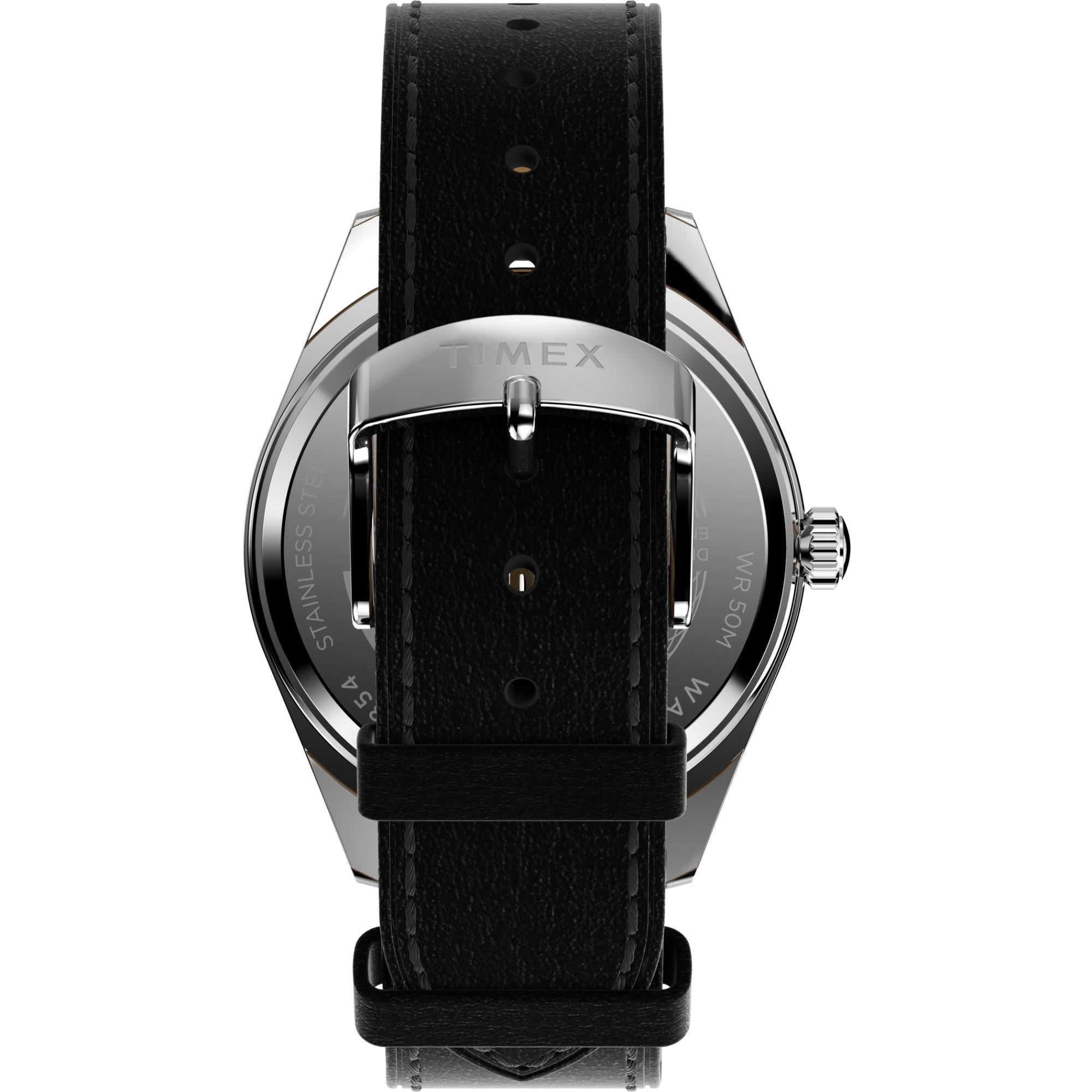 Timex Legacy 41mm Black Dial Leather Mens Quart Watch TW2W57400