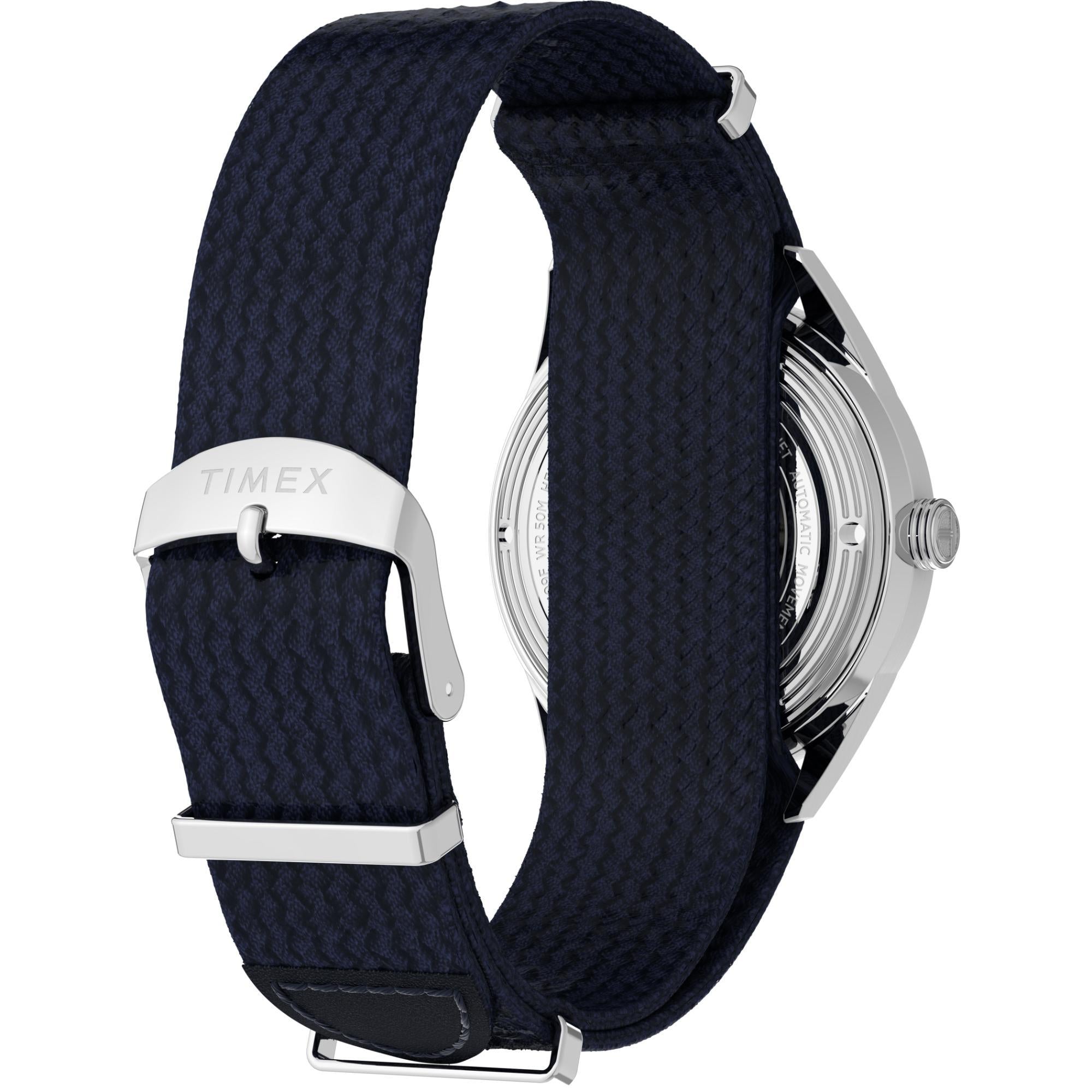 Timex Marlin 38mm White Dial Fabric Mens Automatic Watch TW2V72300