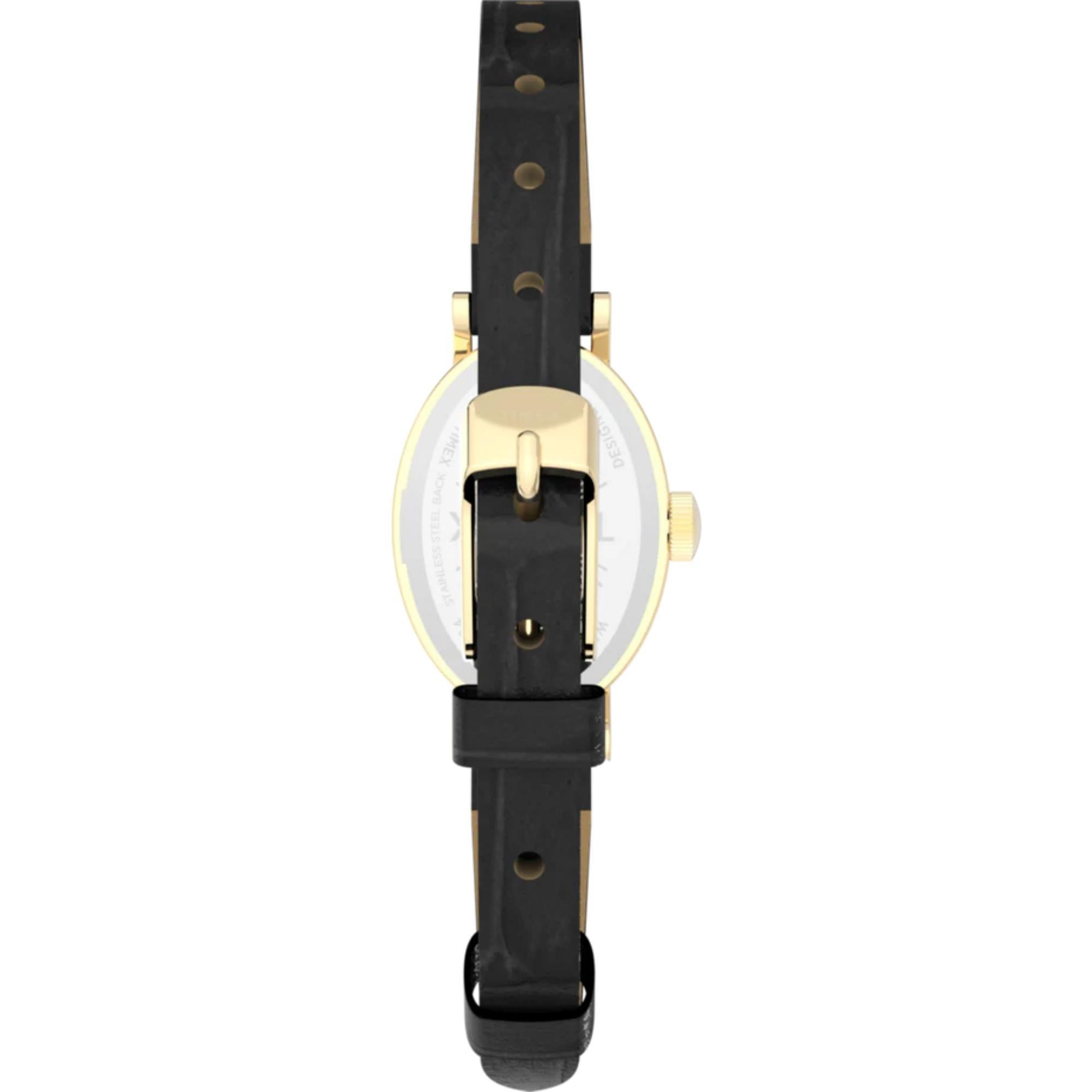 Timex Cavatina 19mm White Dial Leather Ladies Quartz Watch TW2W78300