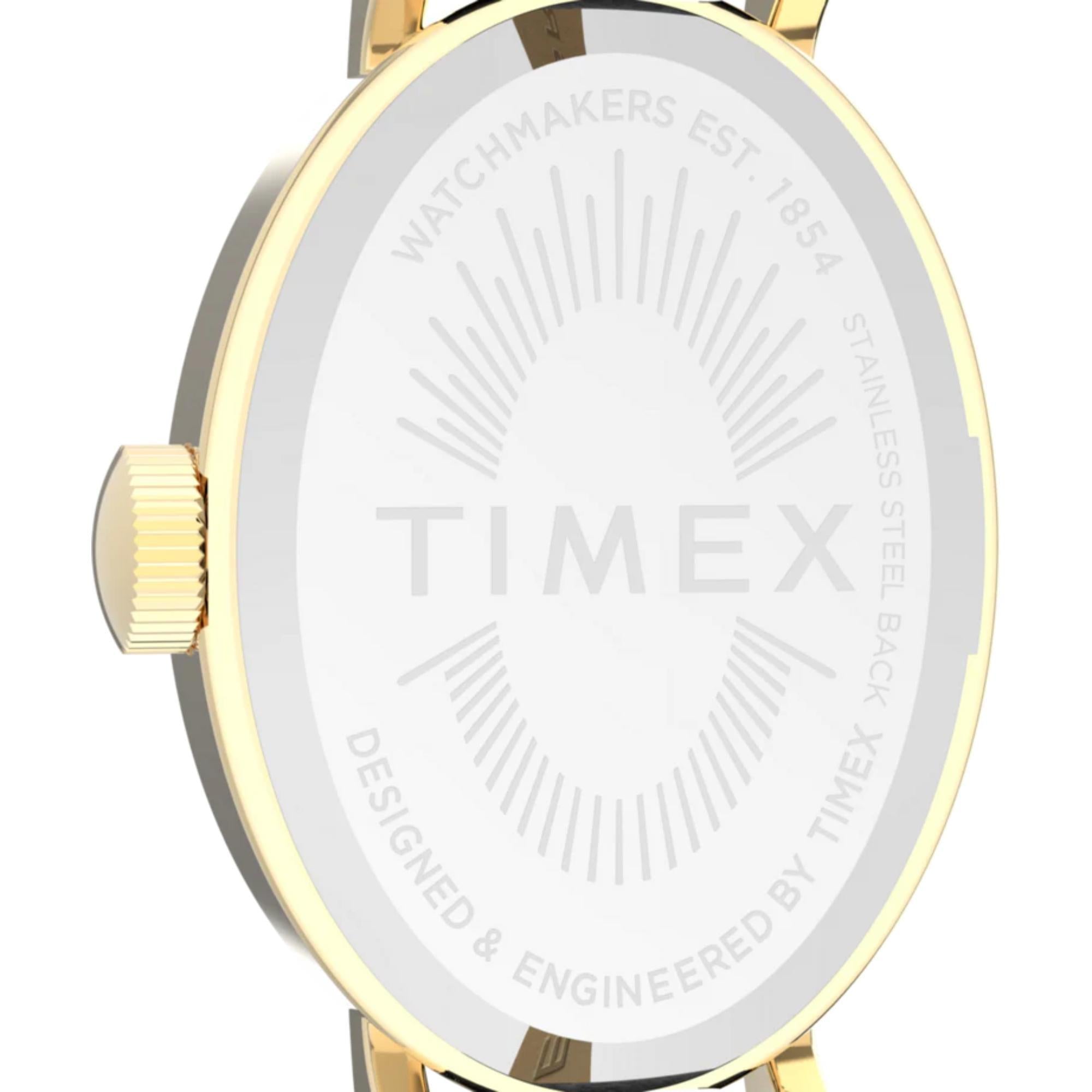 Timex Cavatina 19mm White Dial Leather Ladies Quartz Watch TW2W78300