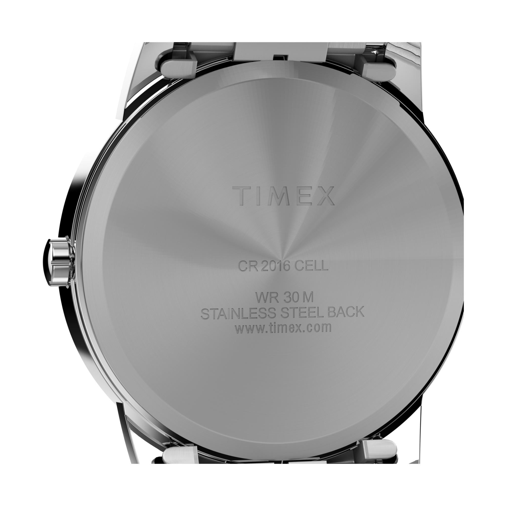 Timex Easy Reader 35mm Blaues Zifferblatt Stahl Herren Quarz Uhr T20031