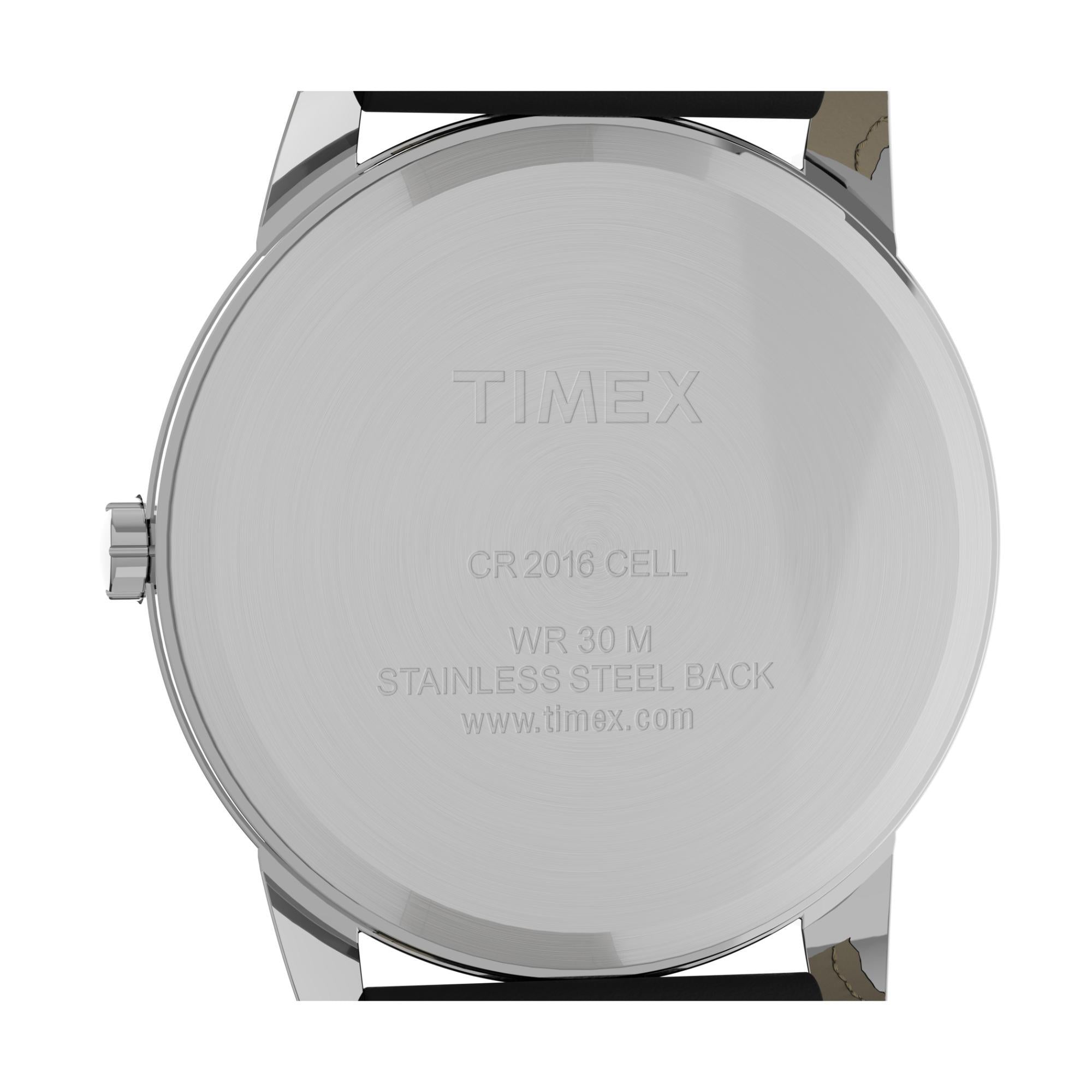 Timex Easy Reader 35mm White Dial Leather Mens Quartz Watch T2H281