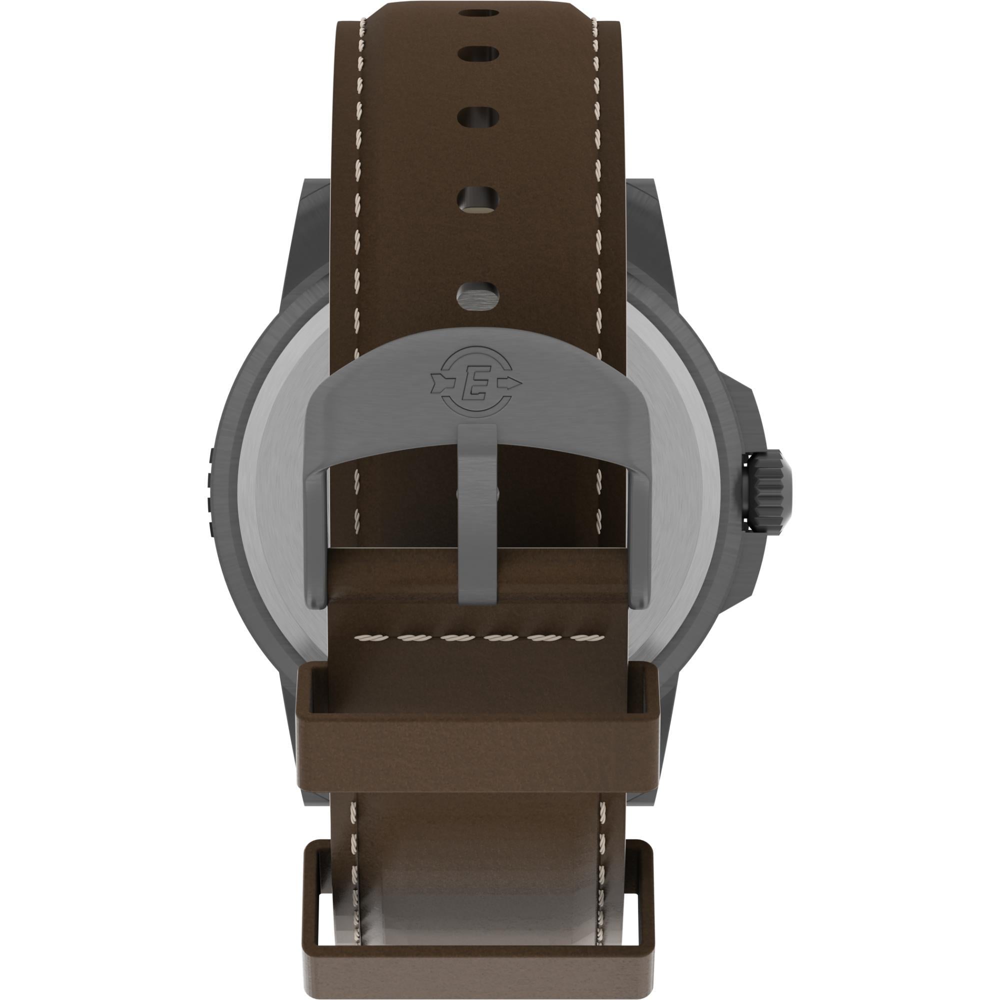 Timex Expedition 45mm Beige Dial Leather Mens Quartz Watch T49990