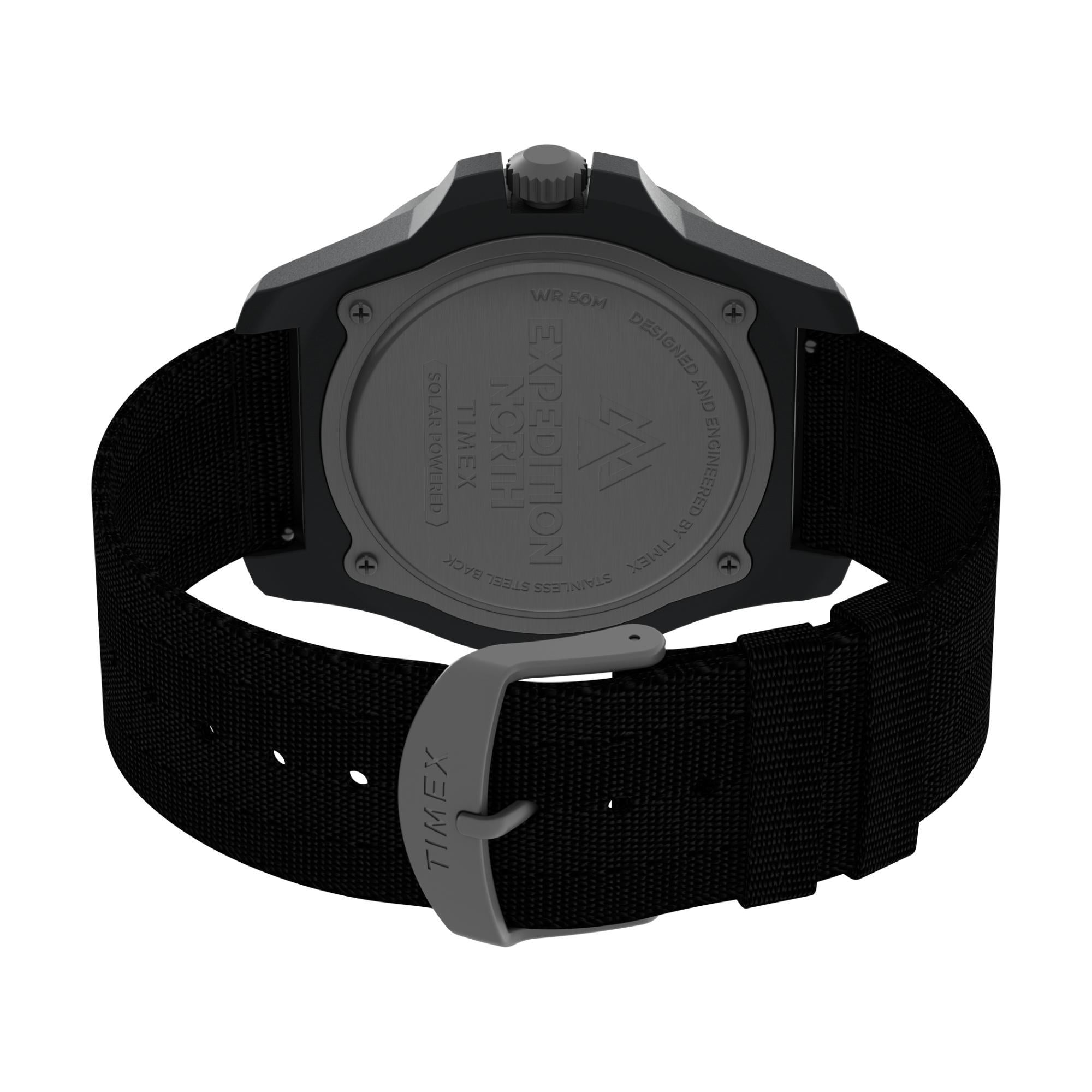 Timex Expedition 46mm Black Dial Fabric Mens Quartz Watch TW2V40500