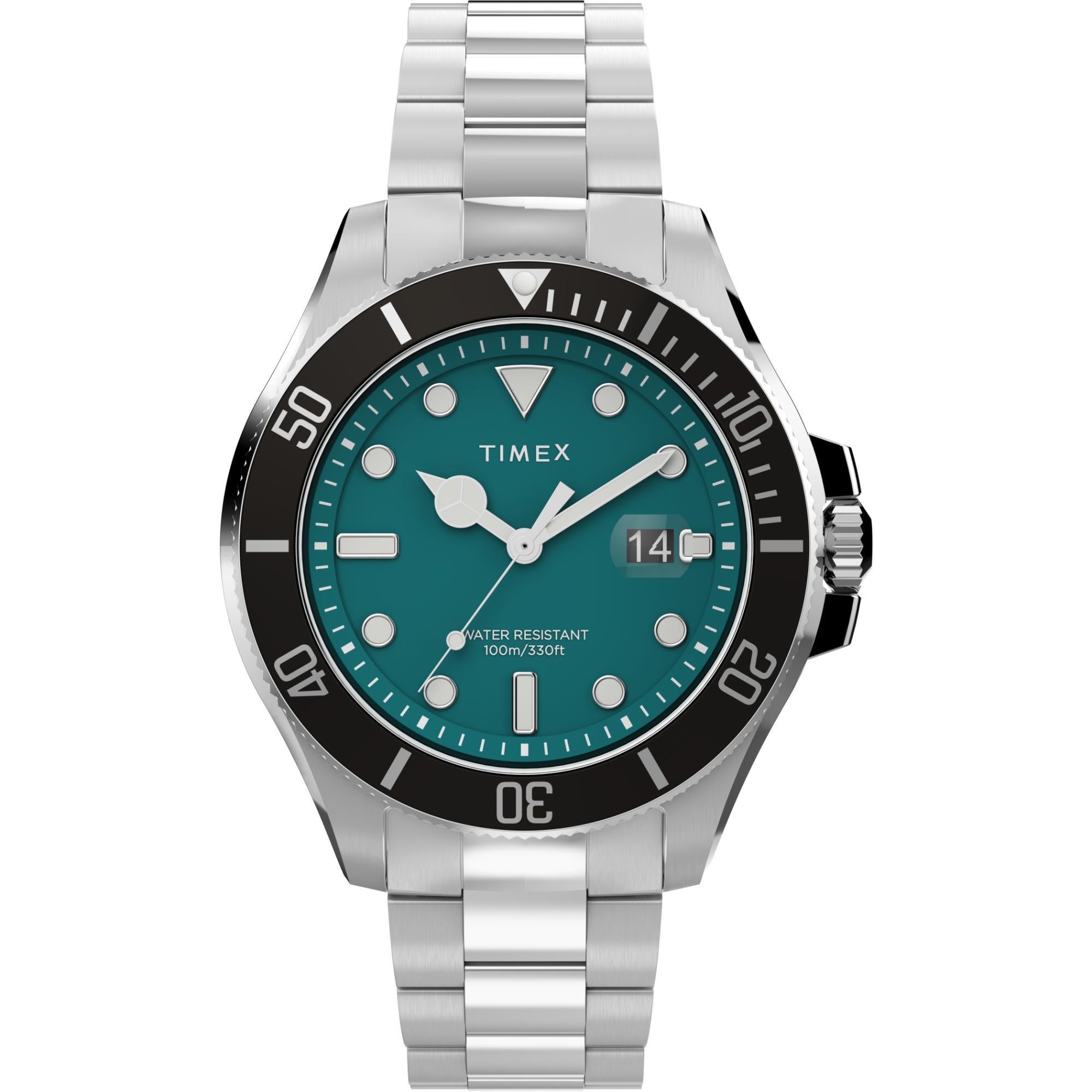 Timex Harborside Coast Green Dial Steel Strap Men's Watch TW2V91900