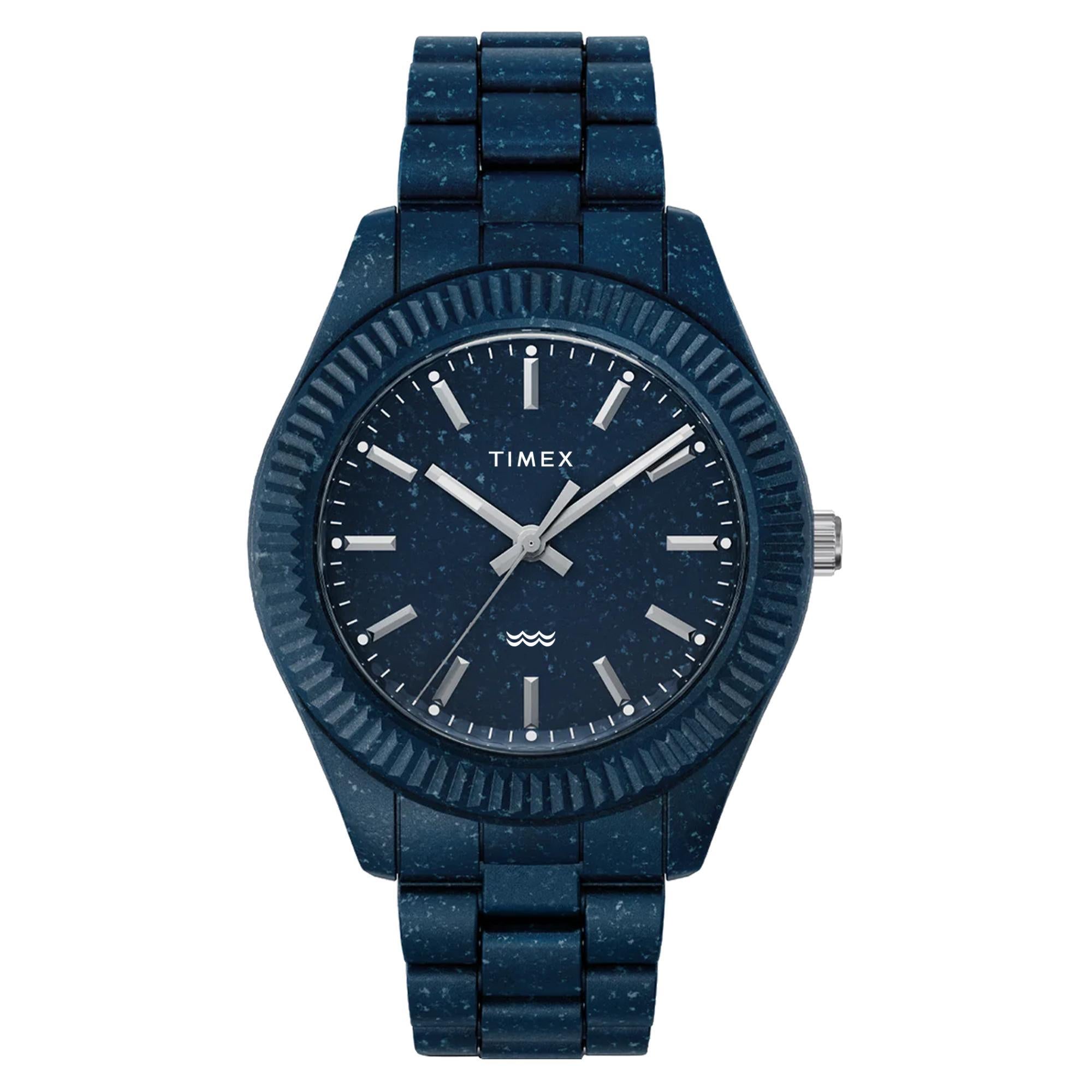 Timex Legacy Ocean Blue Dial #Tide Ocean Strap Men's Watch TW2V37400