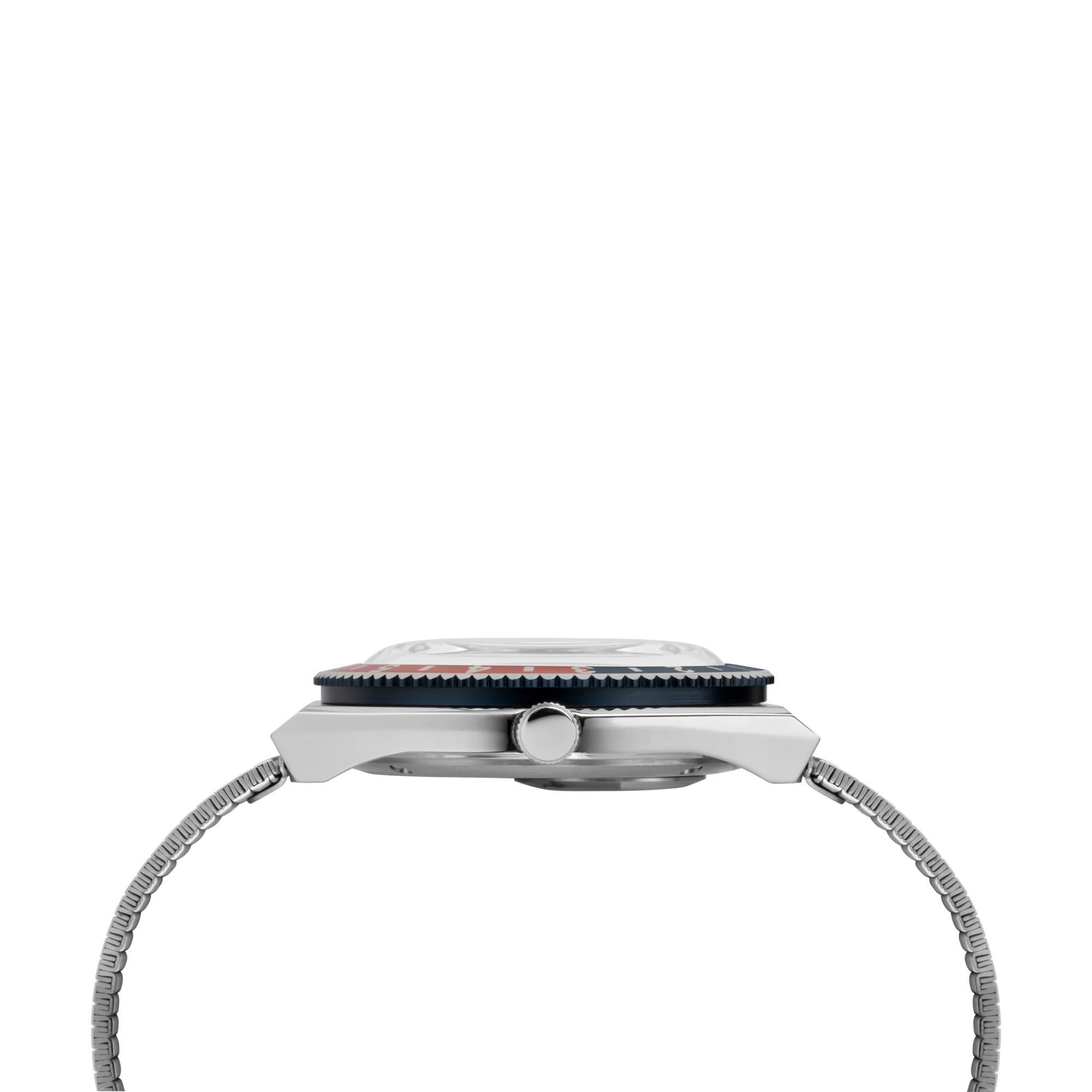 Timex Q 38mm Blue Dial Steel Mens Quartz Watch TW2T80700