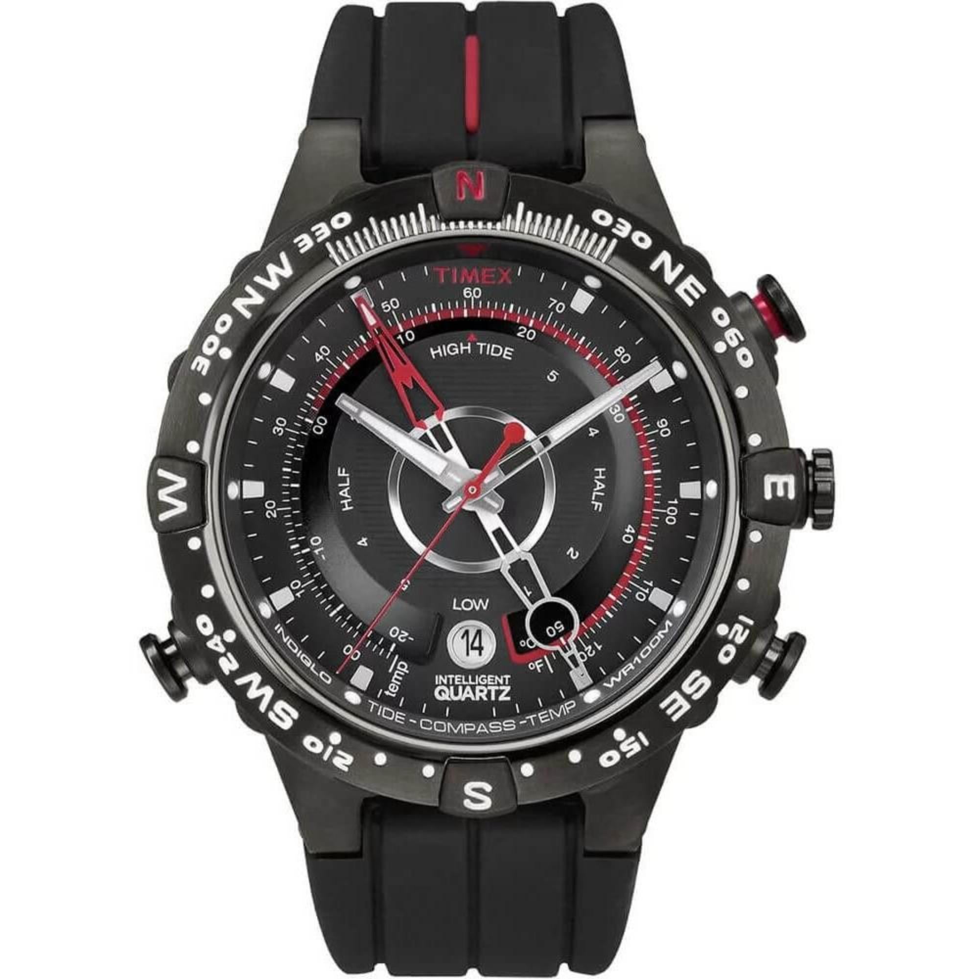 Timex IQ Tide Temp Compass Black Dial Men’s Watch T2N720