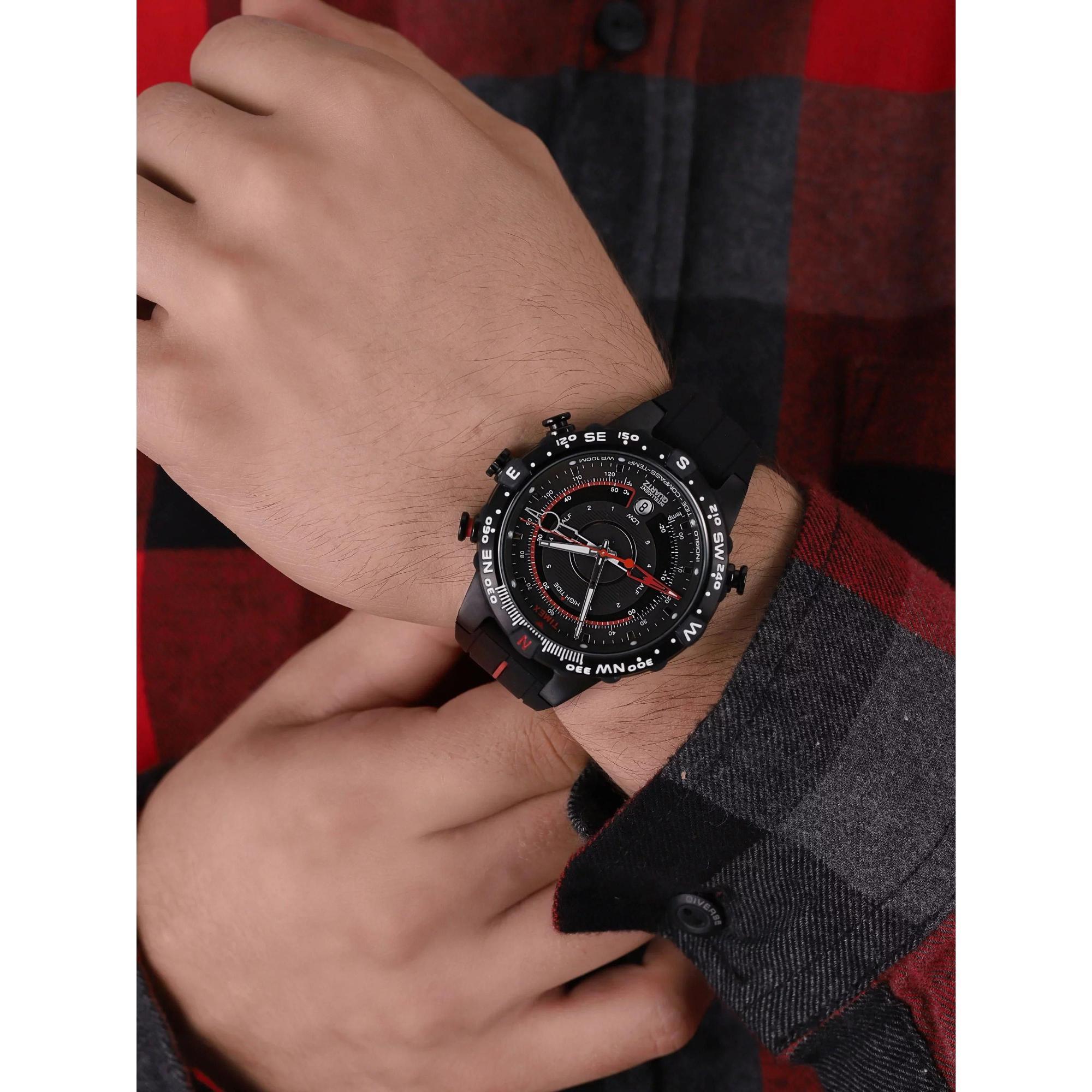 Timex IQ Tide Temp Compass Black Dial Men’s Watch T2N720