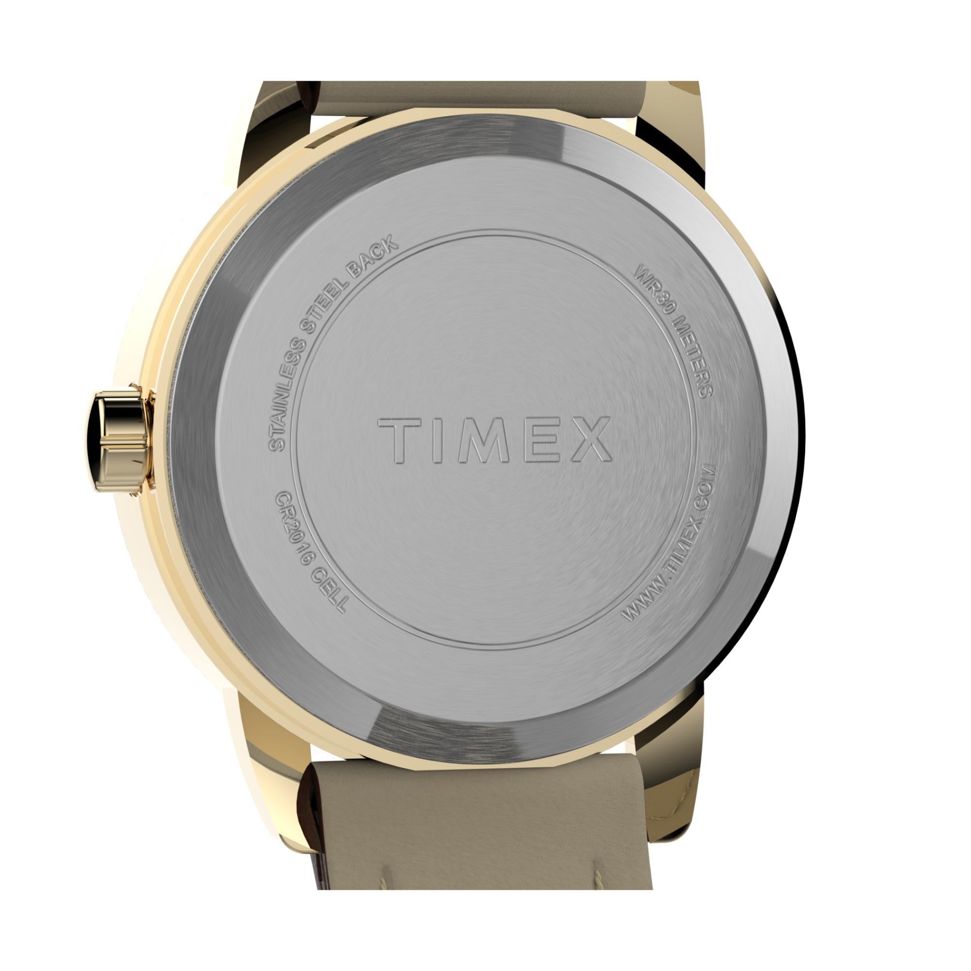 Timex Easy Reader 25mm Cream Dial Leather Ladies Quartz Watch T20071