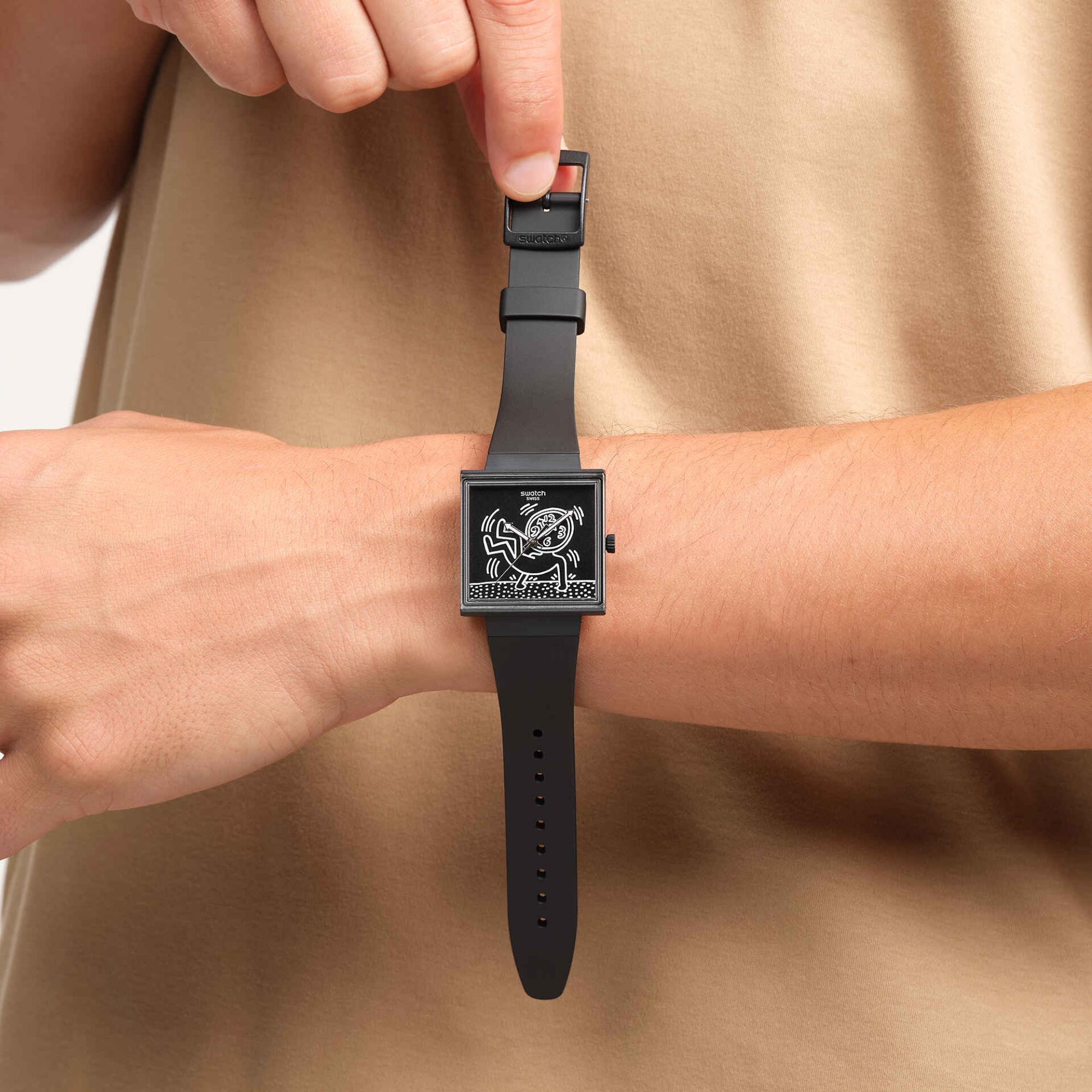 Swatch Break Loose Black Dial Unisex Watch SO34Z103