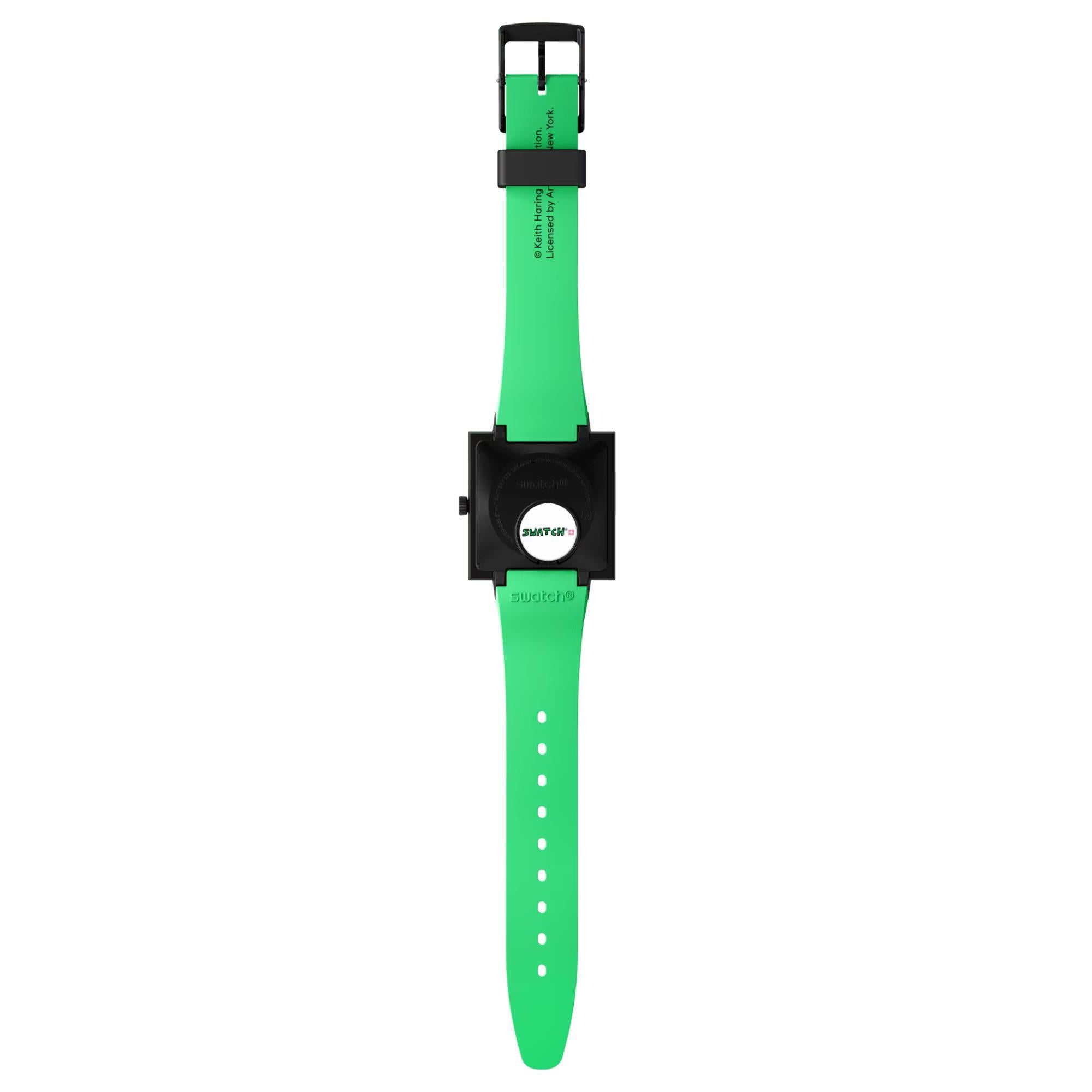 Swatch Break Free Breaks Off Pinkes Zifferblatt Silikonarmband Damen Uhr SO34Z102