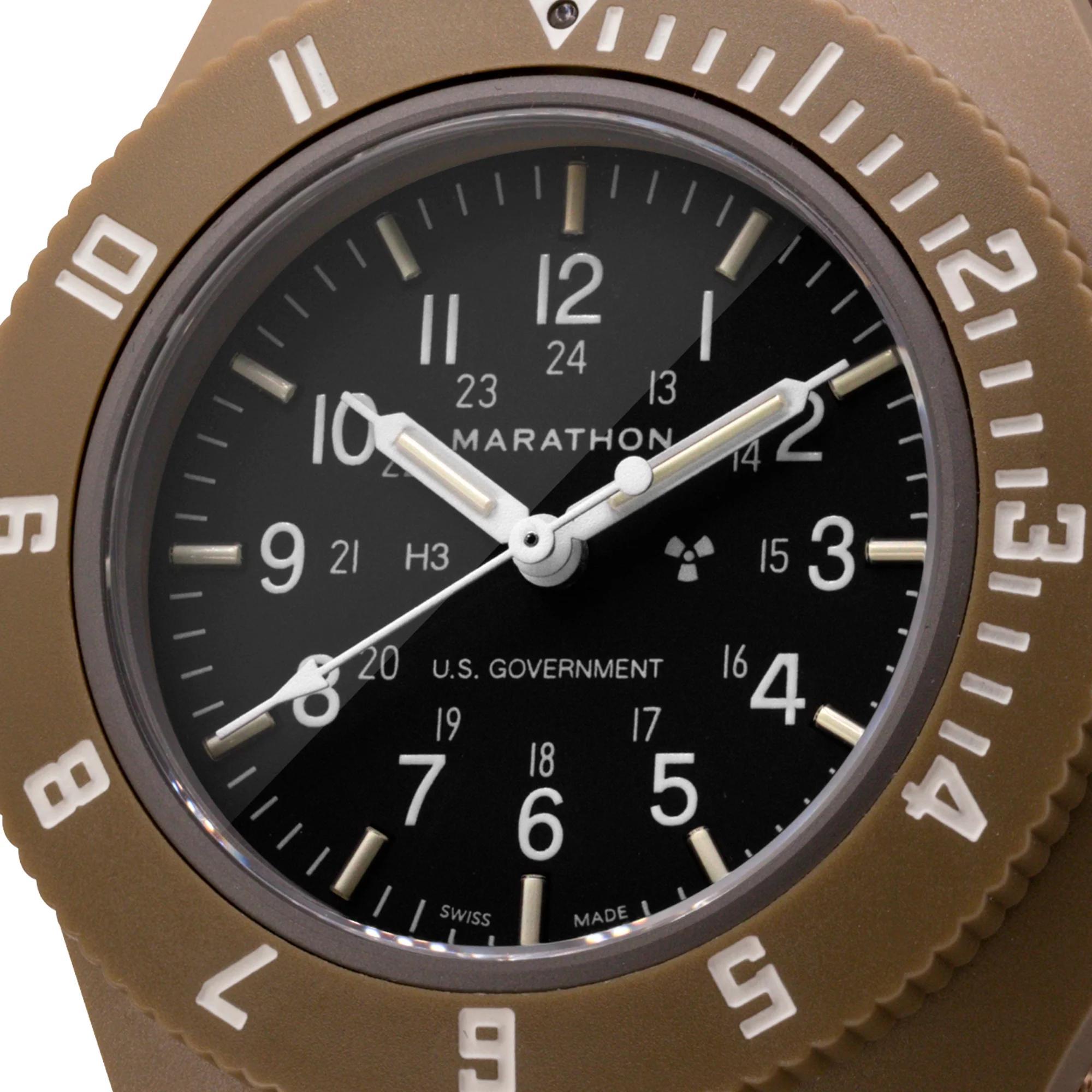 Marathon Pilot's Navigator Desert Tan Quartz Black Dial Men’s Watch WW194001DT-0002
