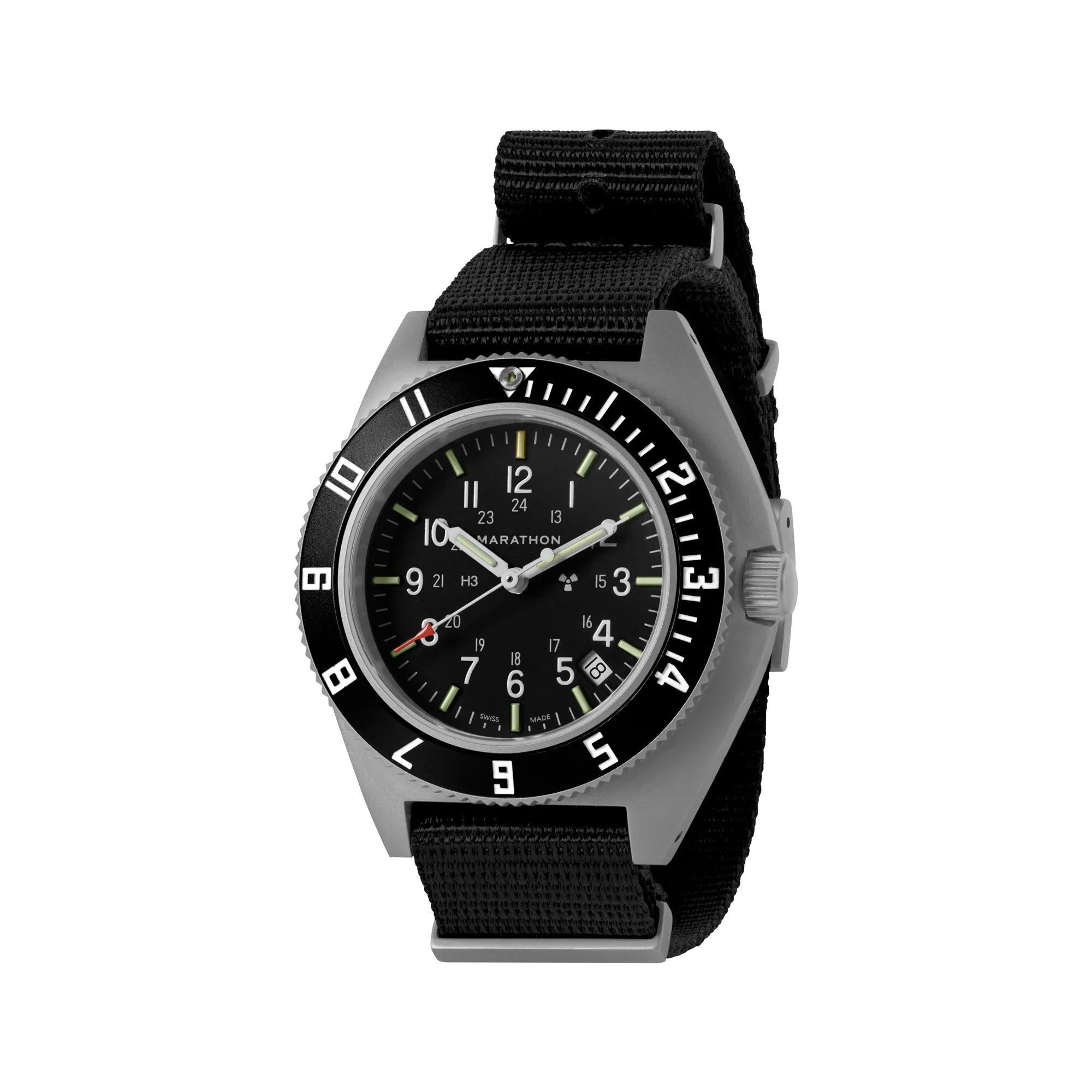 Marathon Steel Navigator (SSNAV-D) Black Dial Men's Watch WW194013SS-0103