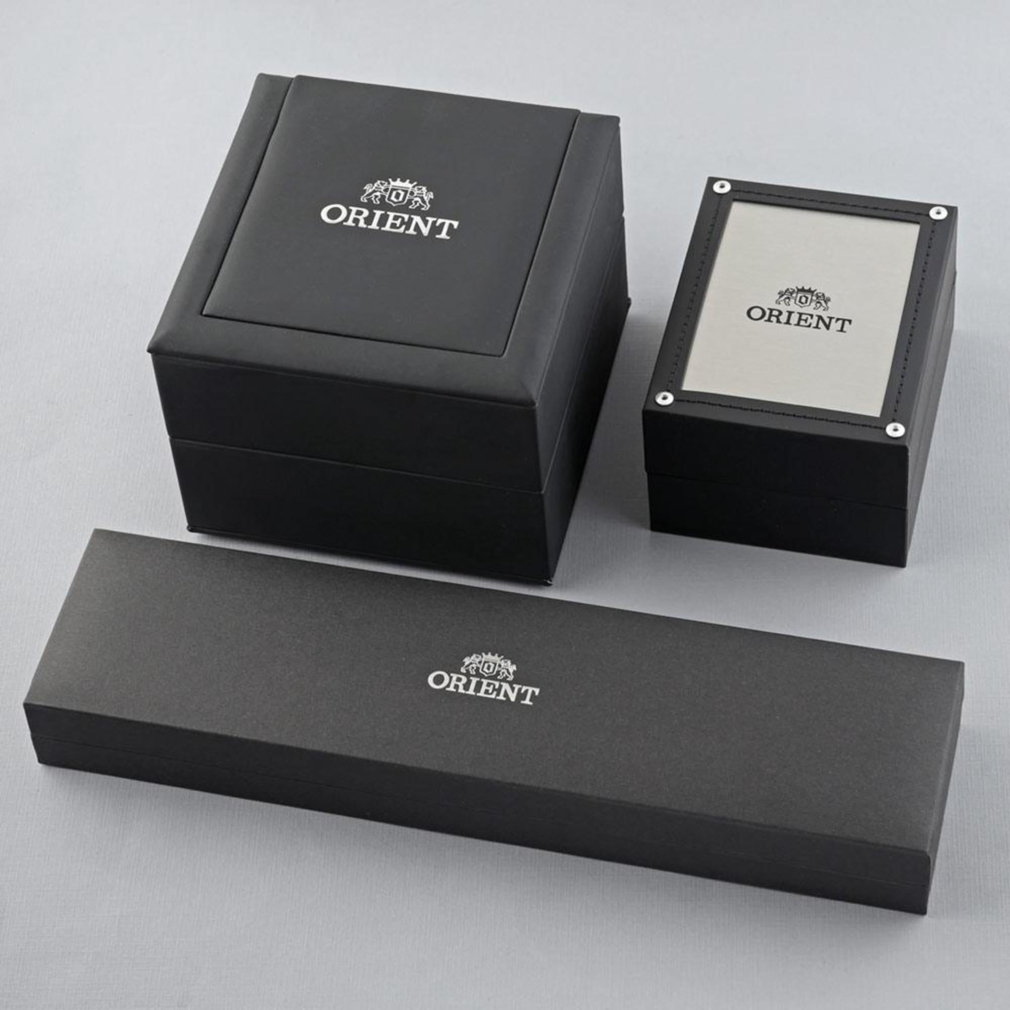 Orient Contemporary 42mm Silver Dial Leather Mens Automatic Watch RA-AC0F07S30B