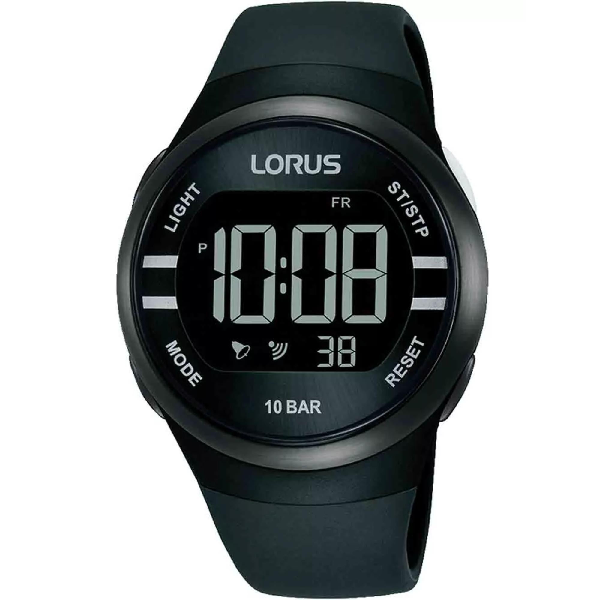 Lorus Digital Multifunction Rubber Strap Watch R2333NX9