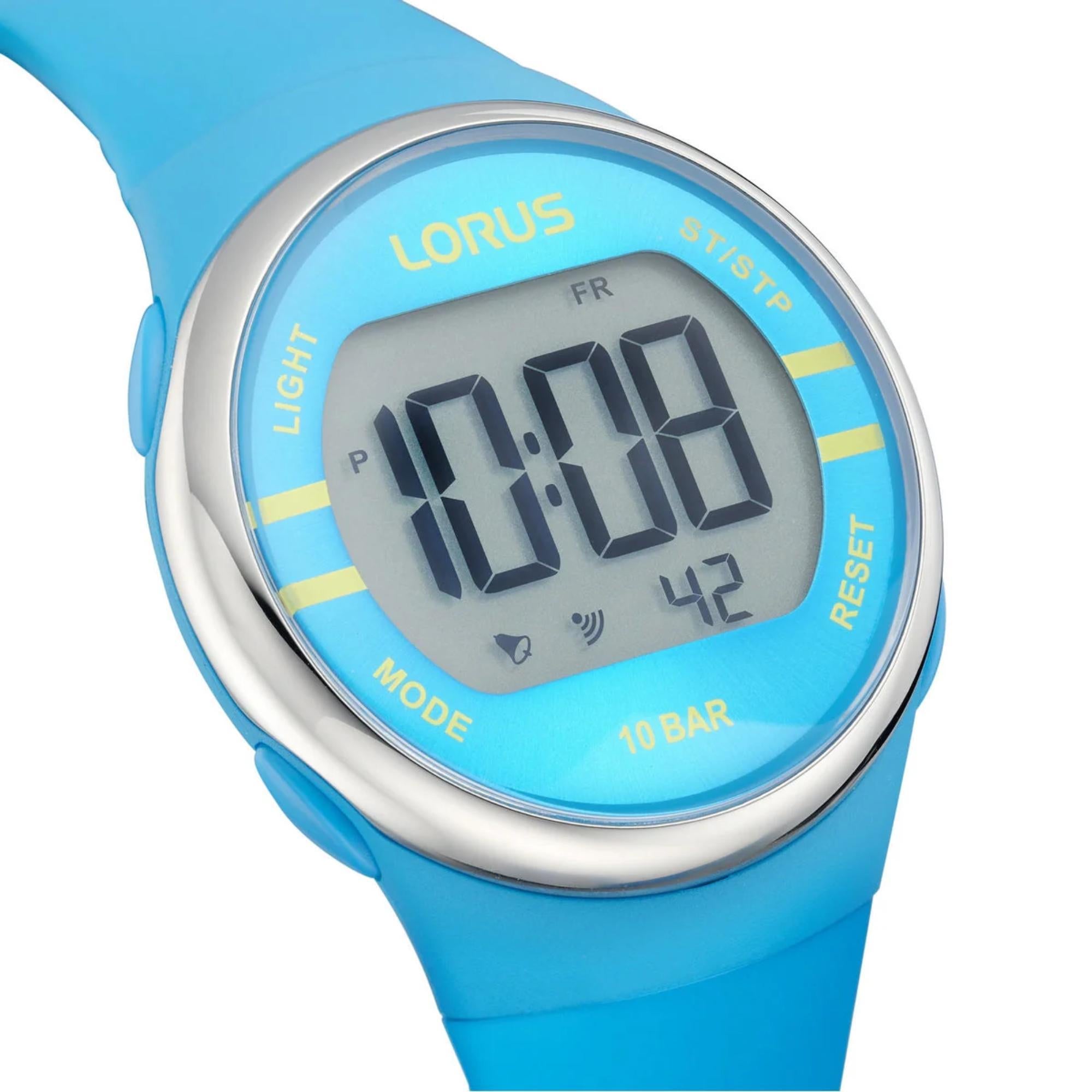 Lorus Digital Quarz Herren Uhr mit Silikonband R2341NX9