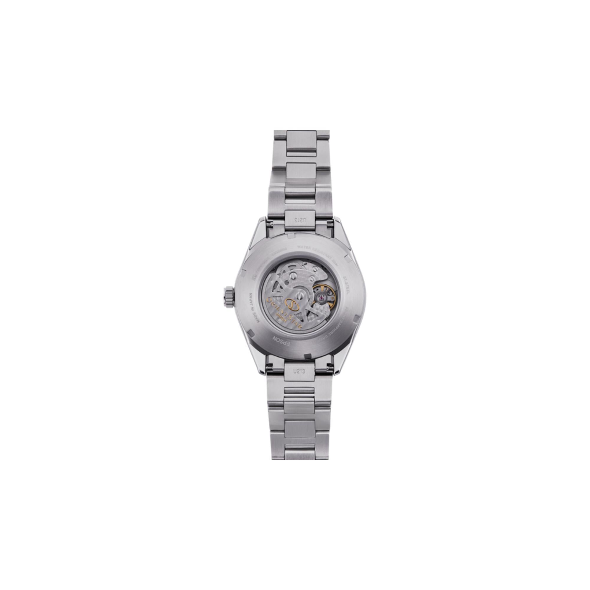 Orient Star Contemporary 42mm Power Reserve Blue Dial Steel Mens Automatic Watch RE-AU0403L00B