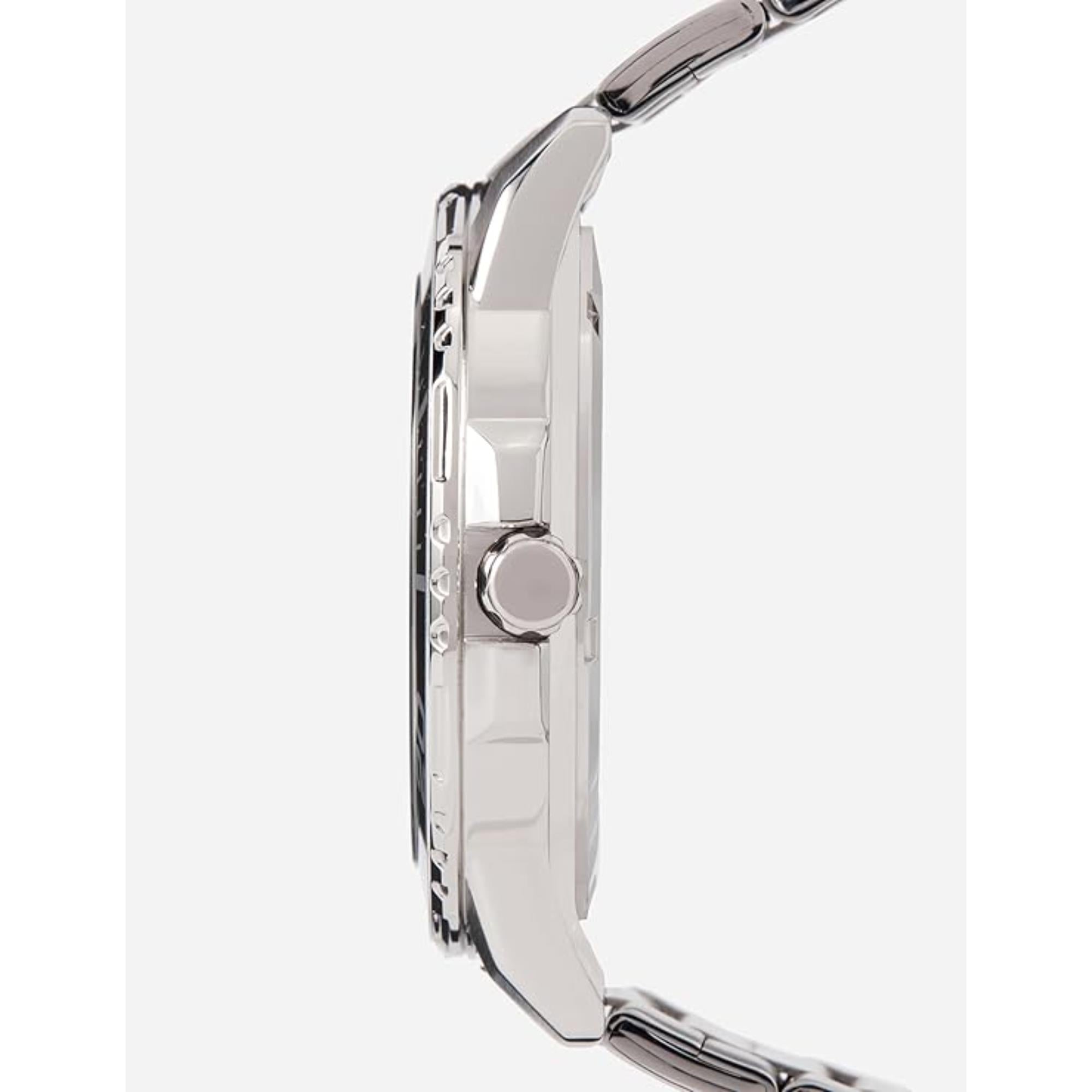 Lorus Quartz Black Dial Steel Strap Men's Watch RH355AX9