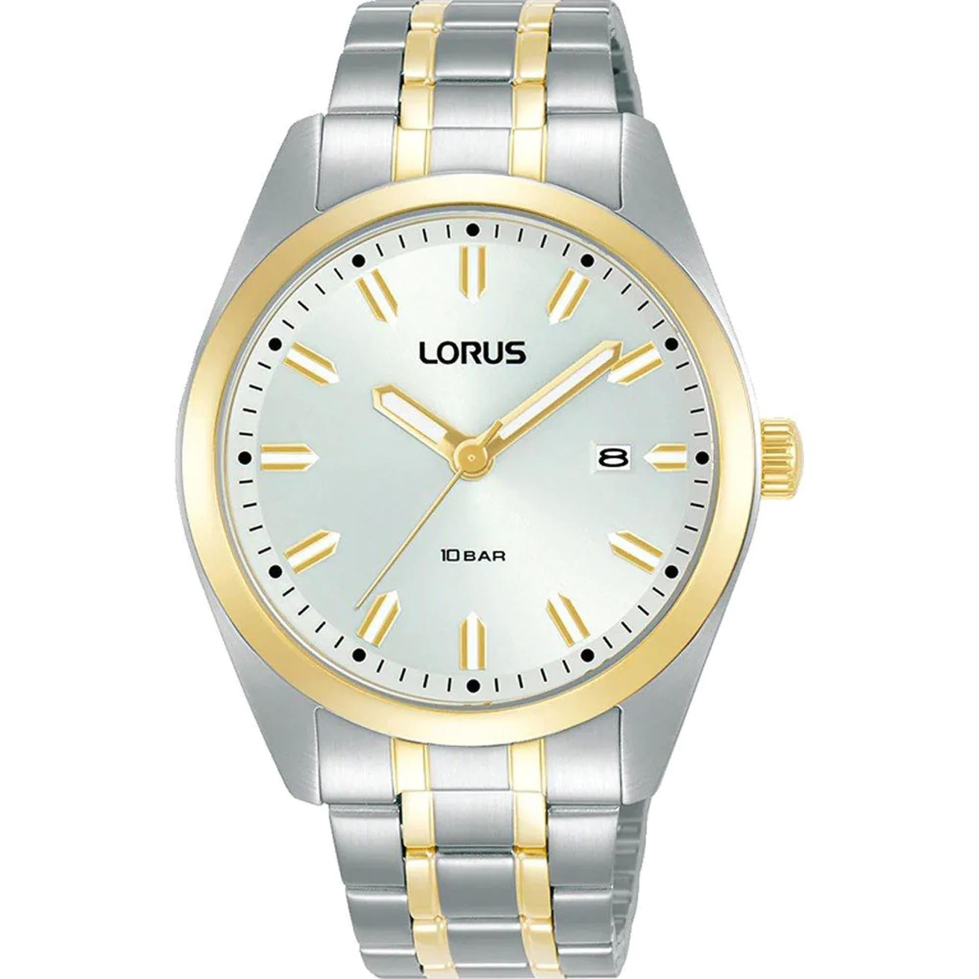 Lorus Sports Date White Sunray Dial Men's Watch RH978PX9