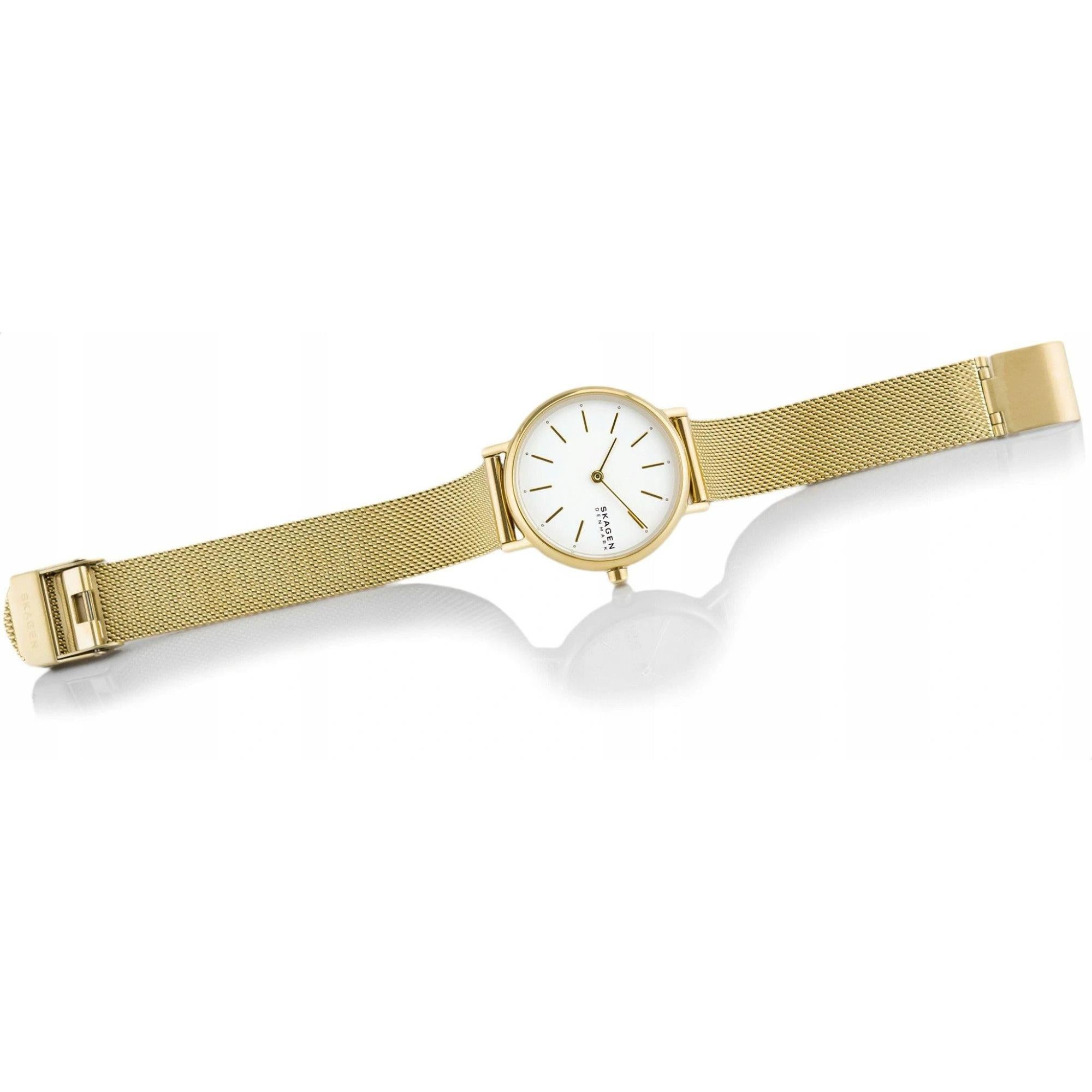 Skagen Signatur Lille 30mm Weißes Silberzifferblatt Stahl Damenquarzuhr SKW2693