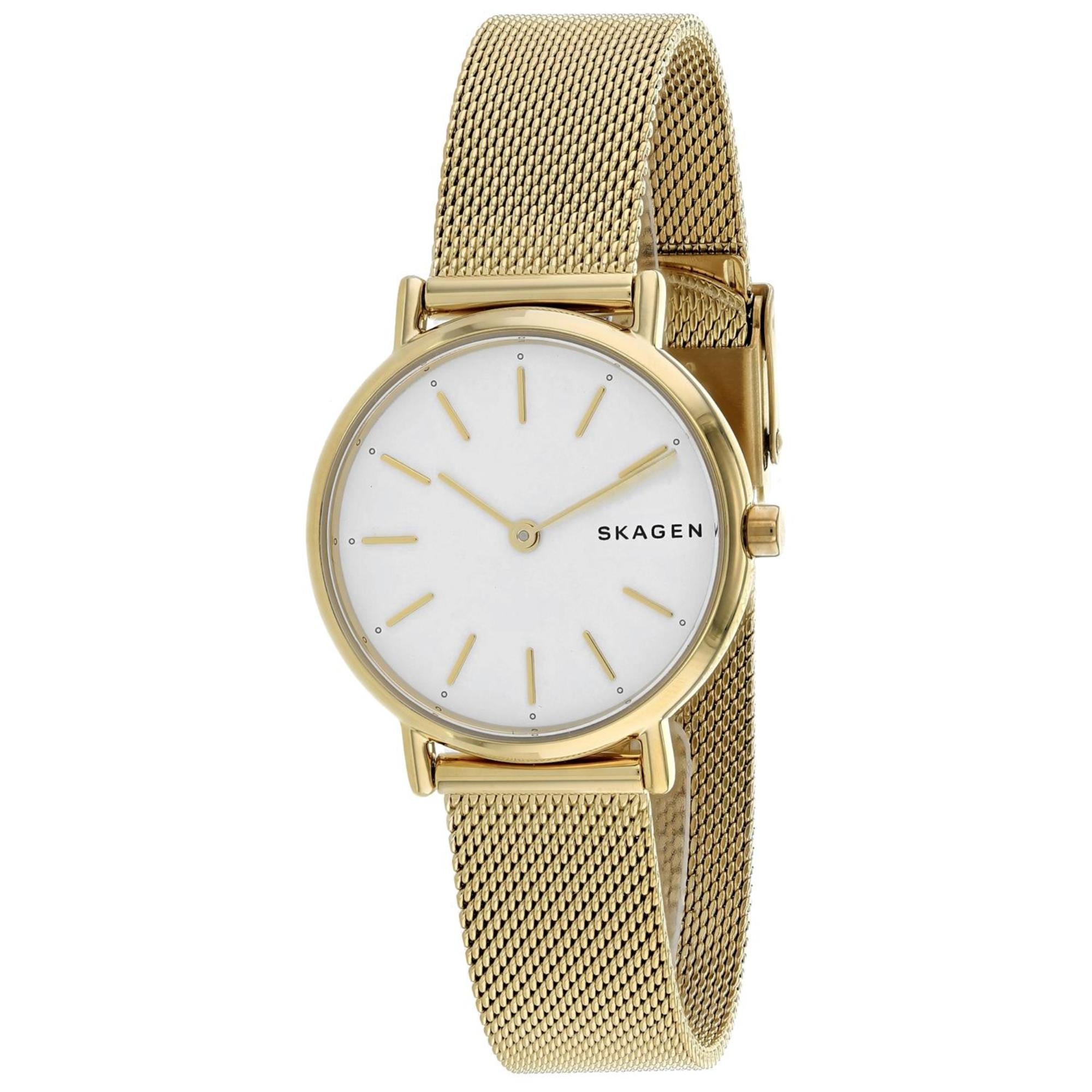 Skagen Signatur Lille 30mm Weißes Silberzifferblatt Stahl Damenquarzuhr SKW2693