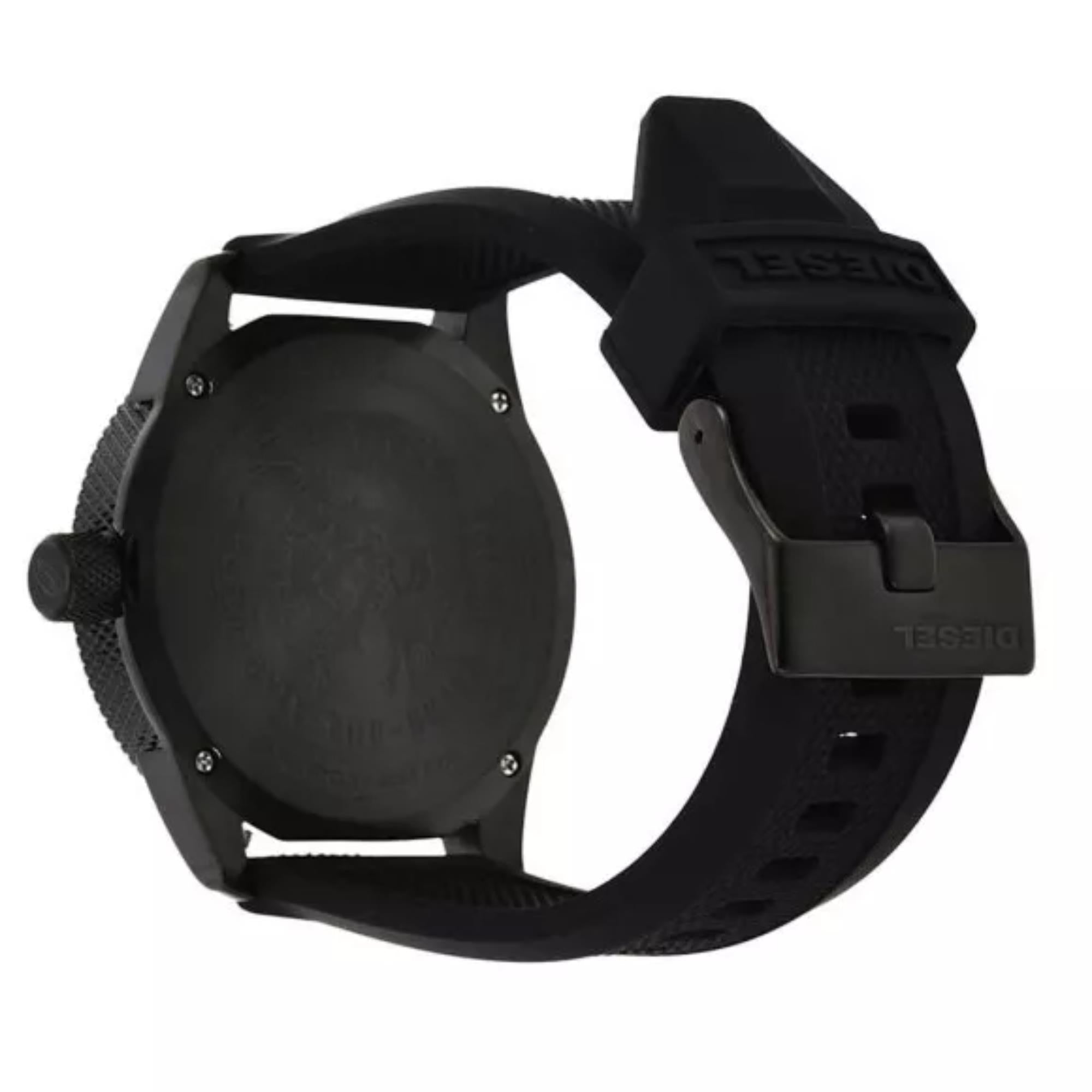 Diesel Rasp Analog Black Dial Silicone Strap Men’s Watch DZ1807