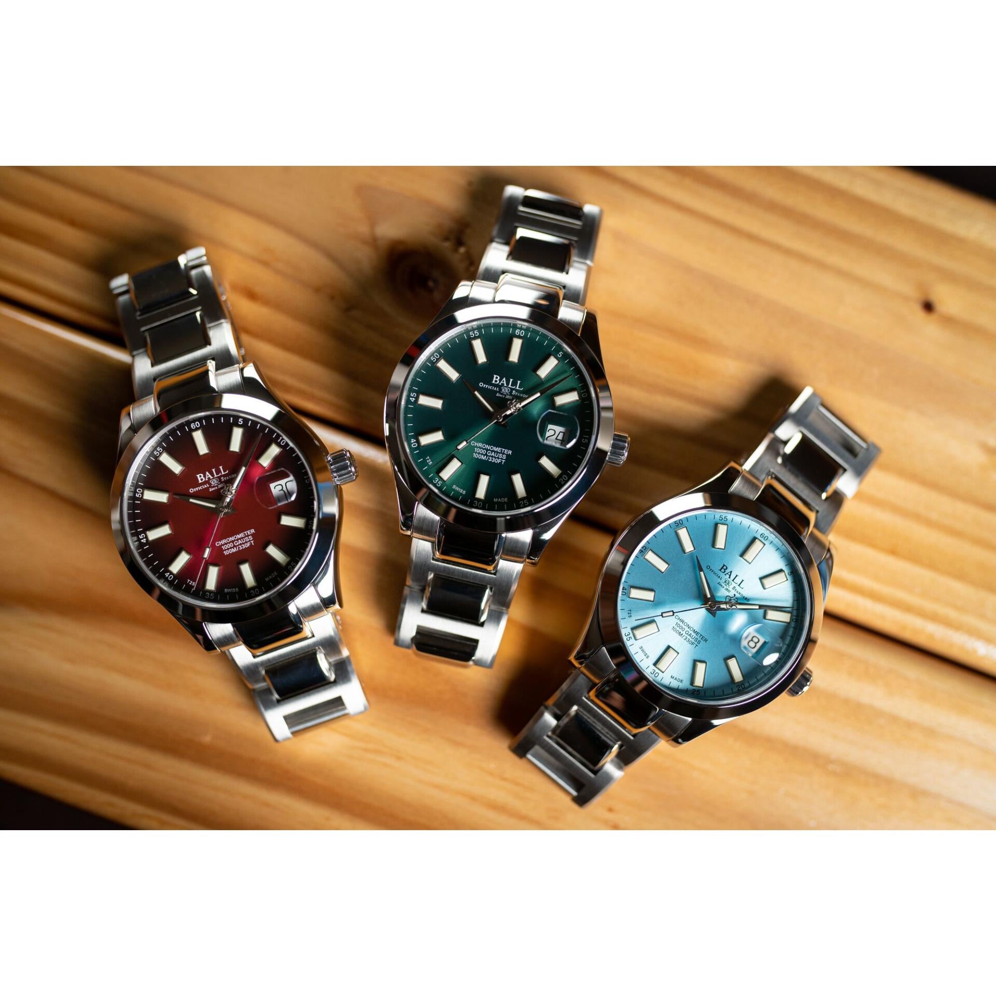 BALL Engineer III Marvelight Chronometer Eisblaues Zifferblatt Edelstahl Herren Uhr NM9026C-S6CJ-IBE