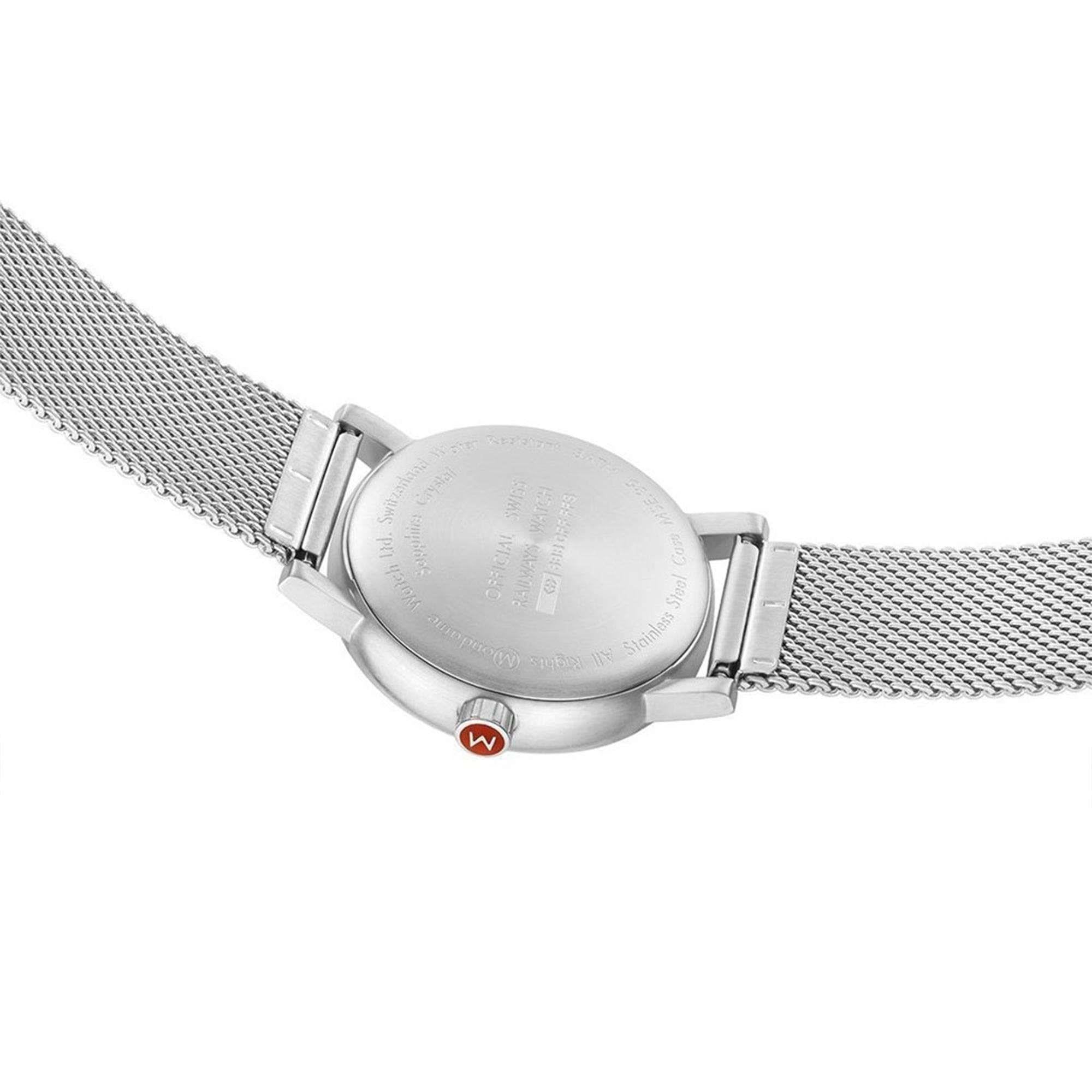Mondaine Evo2 Quartz White Dial Steel Strap Watch MSE.35110.SM