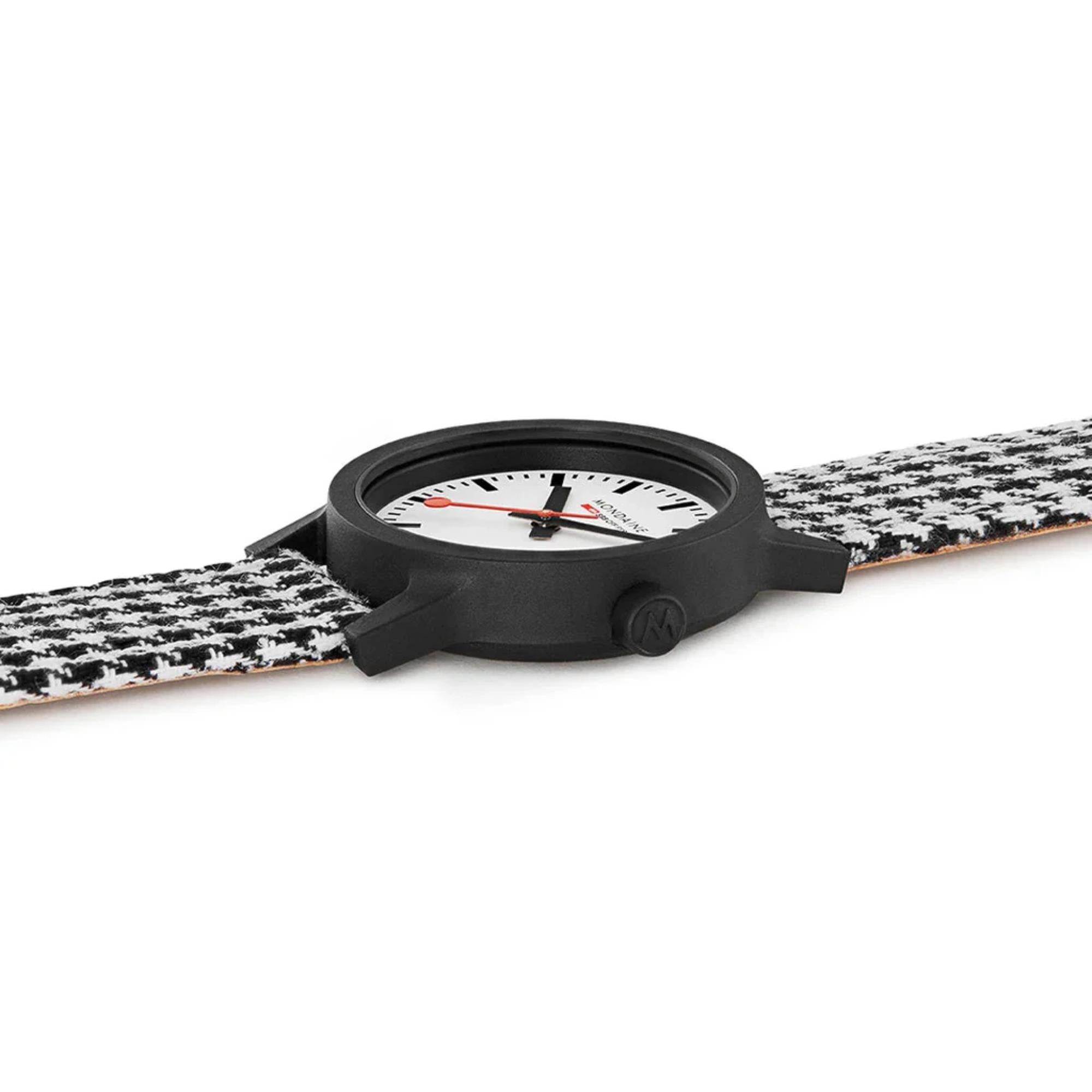 Mondaine Essence Quartz White Dial PET Strap Watch MS1.32110.LN