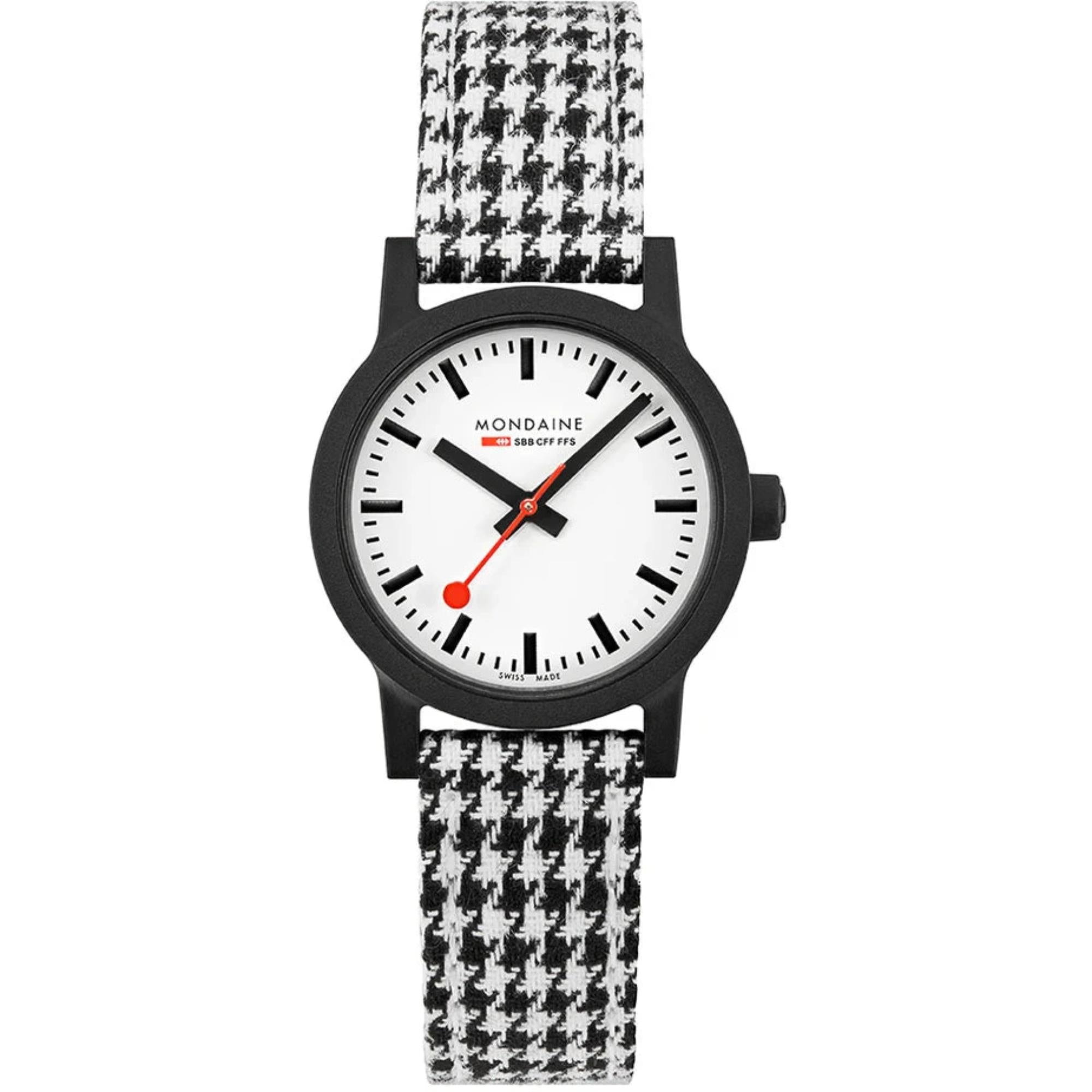 Mondaine Essence Quartz White Dial PET Strap Watch MS1.32110.LN