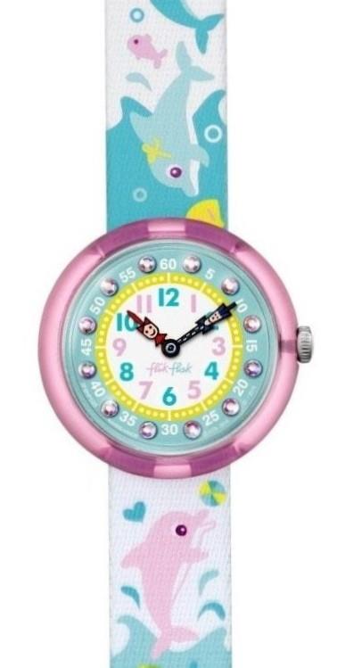 Flik Flak Splashy Dolphins Kids' Girls Watch FBNP035