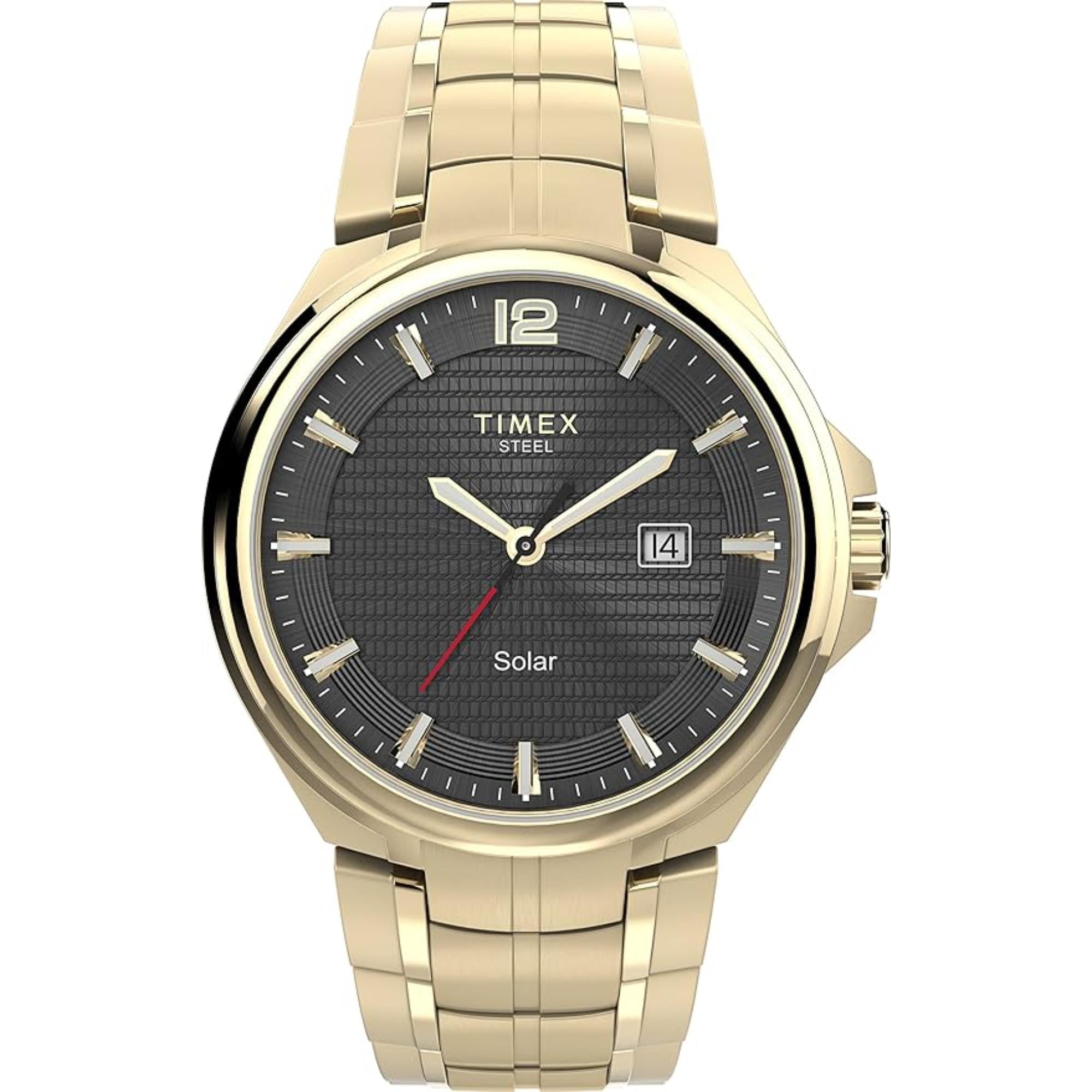Timex City 44mm Black Dial Steel Mens Quartz TW2V39800