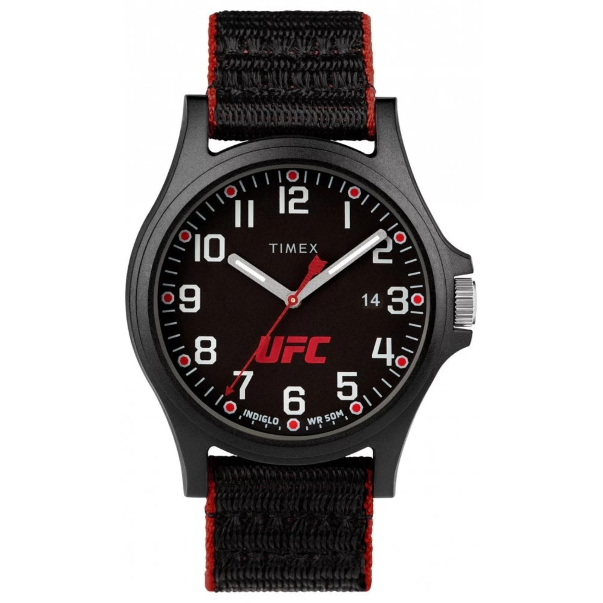 Timex UFC 40mm Black Dial Fabric Mens Quartz Watch TW2V55000