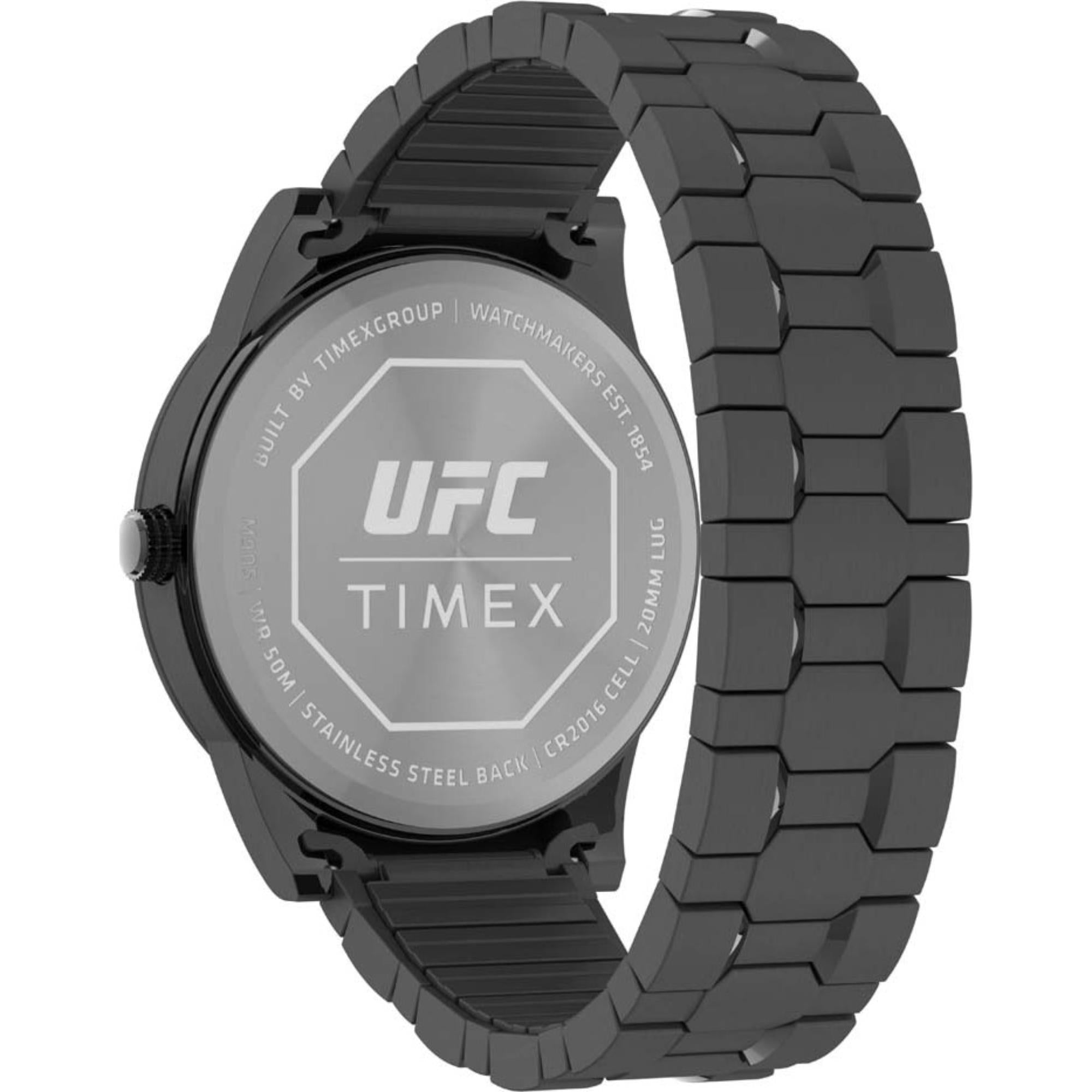 Timex UFC 42mm Black Dial Steel Mens Quartz Watch TW2V56200