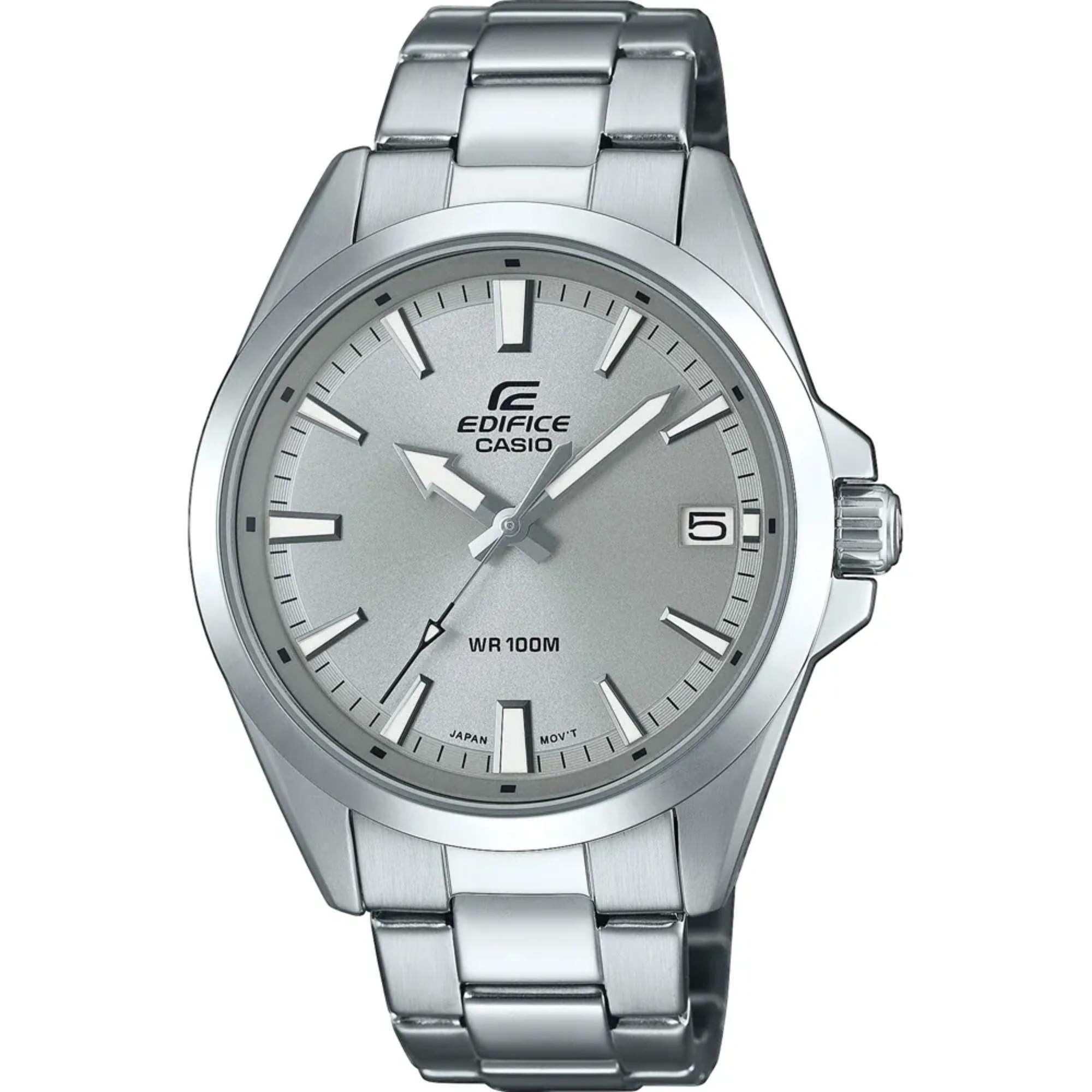 Casio Edifice Klassisch 40mm Edelstahl Uhr mit Schwarzem Zifferblatt EFV-100D-8AVUEF
