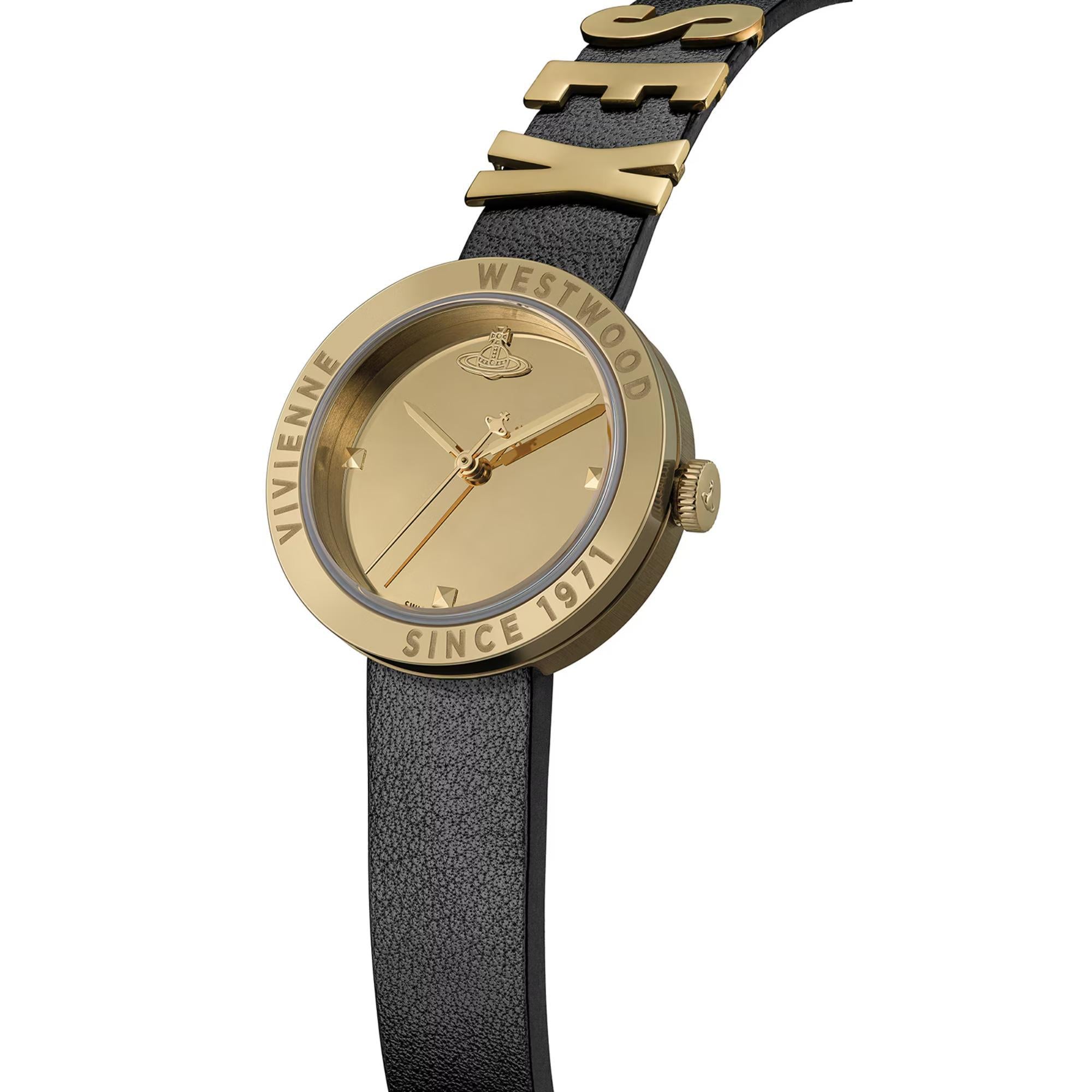 Vivienne Westwood Rebel Gold Dial Women's Watch VV303BKGD