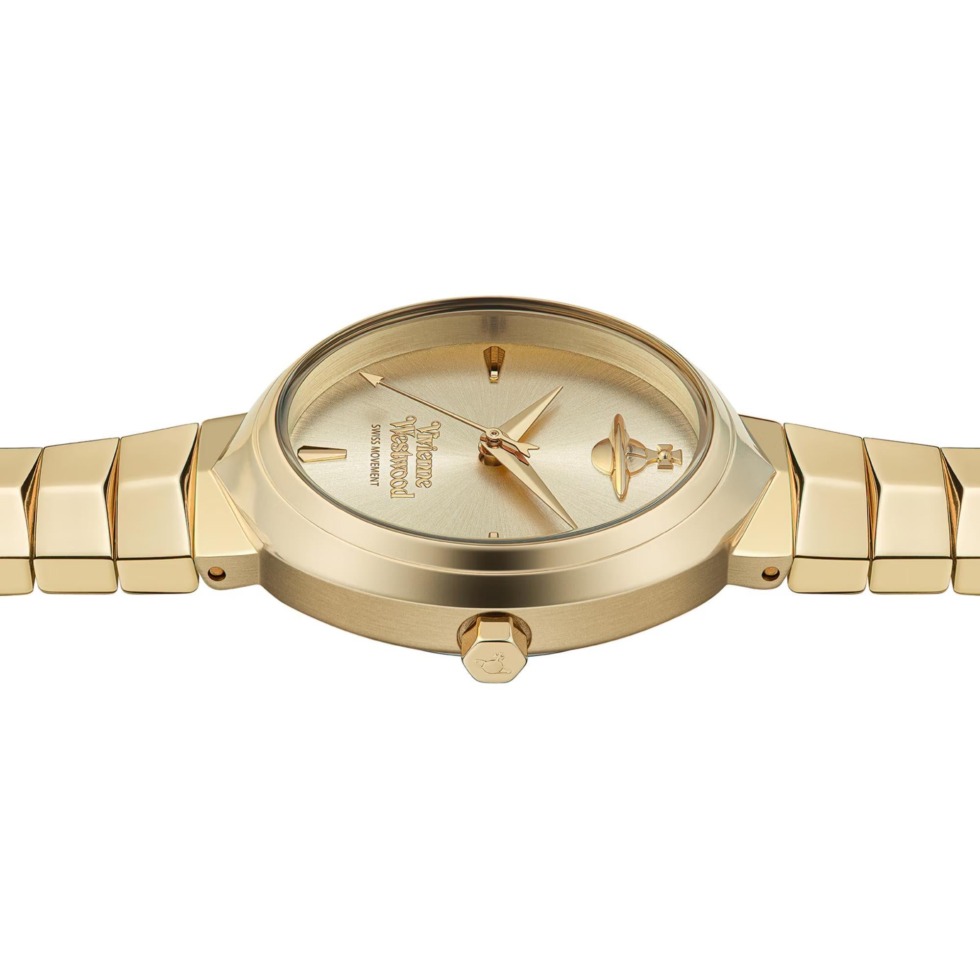 Vivienne Westwood Armour Goldenes Zifferblatt Damen Uhr VV314GDGD