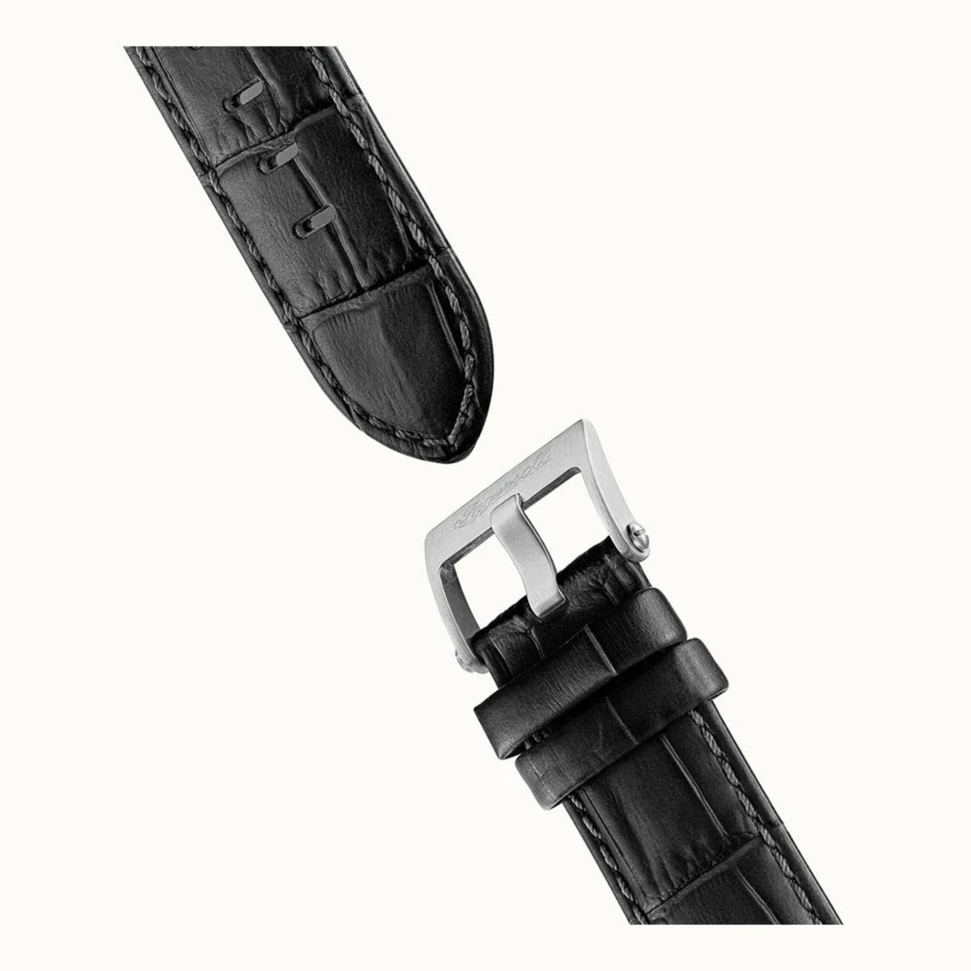 Ingersoll 1892 The Arc Automatik Herren Uhr Schwarzes Lederarmband 1I1600