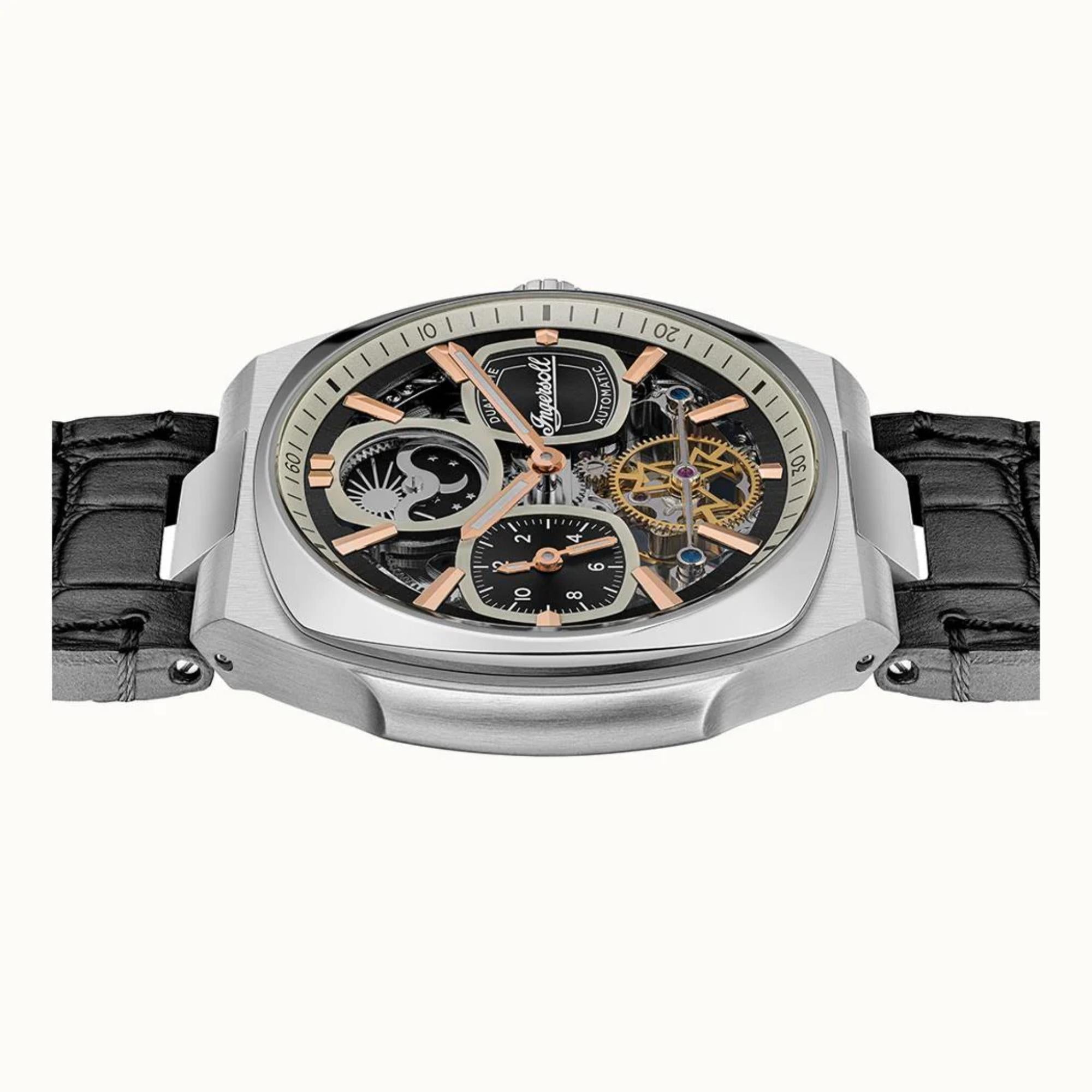 Ingersoll 1892 The Spirit Automatik Herren Uhr Braunes Lederarmband I15801