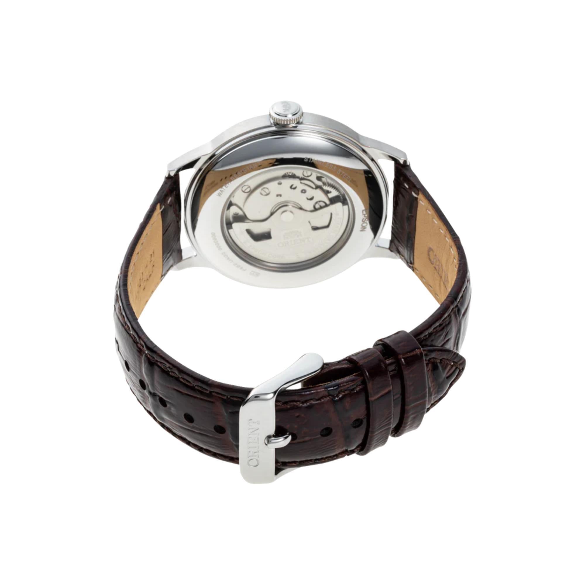 Orient Bambino 40.5mm Bordeaux Dial Leather Mens Automatic Watch RA-AK0705R30B