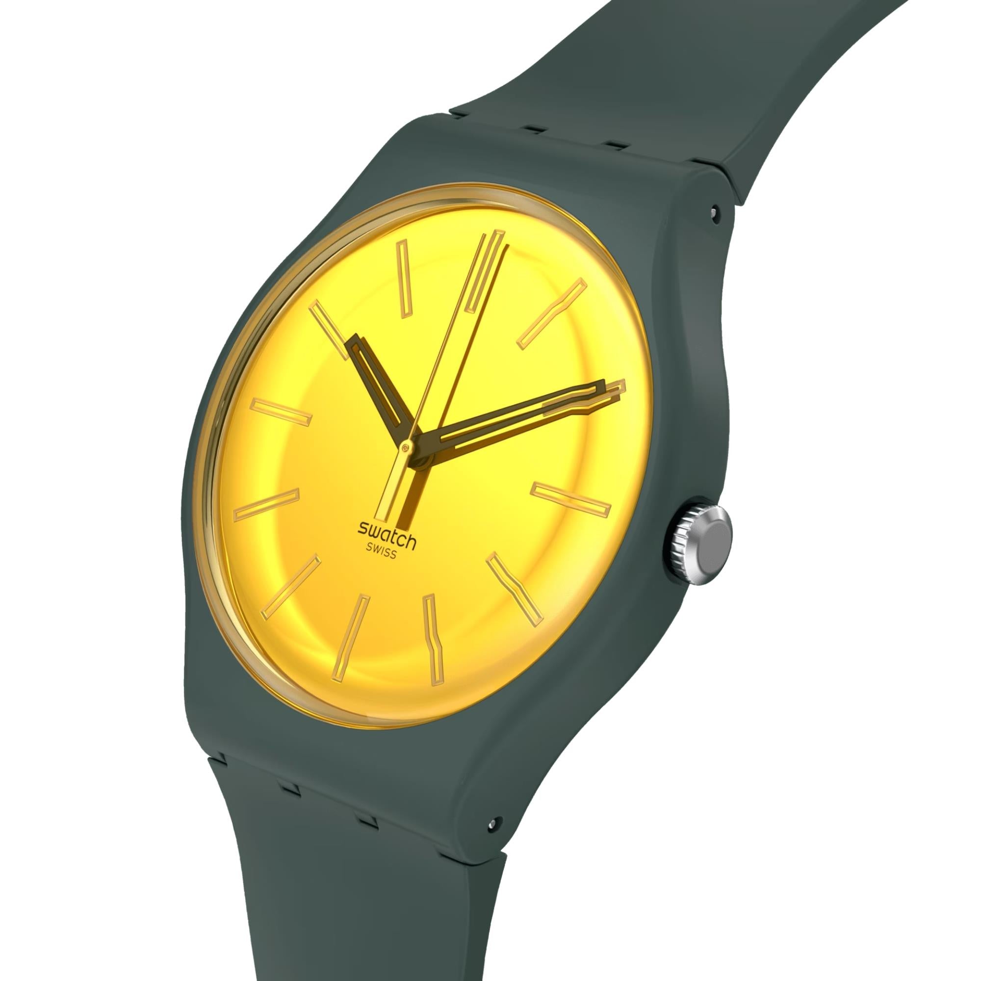 Swatch Gold In The Garden Gold Dial Watch SO29G103