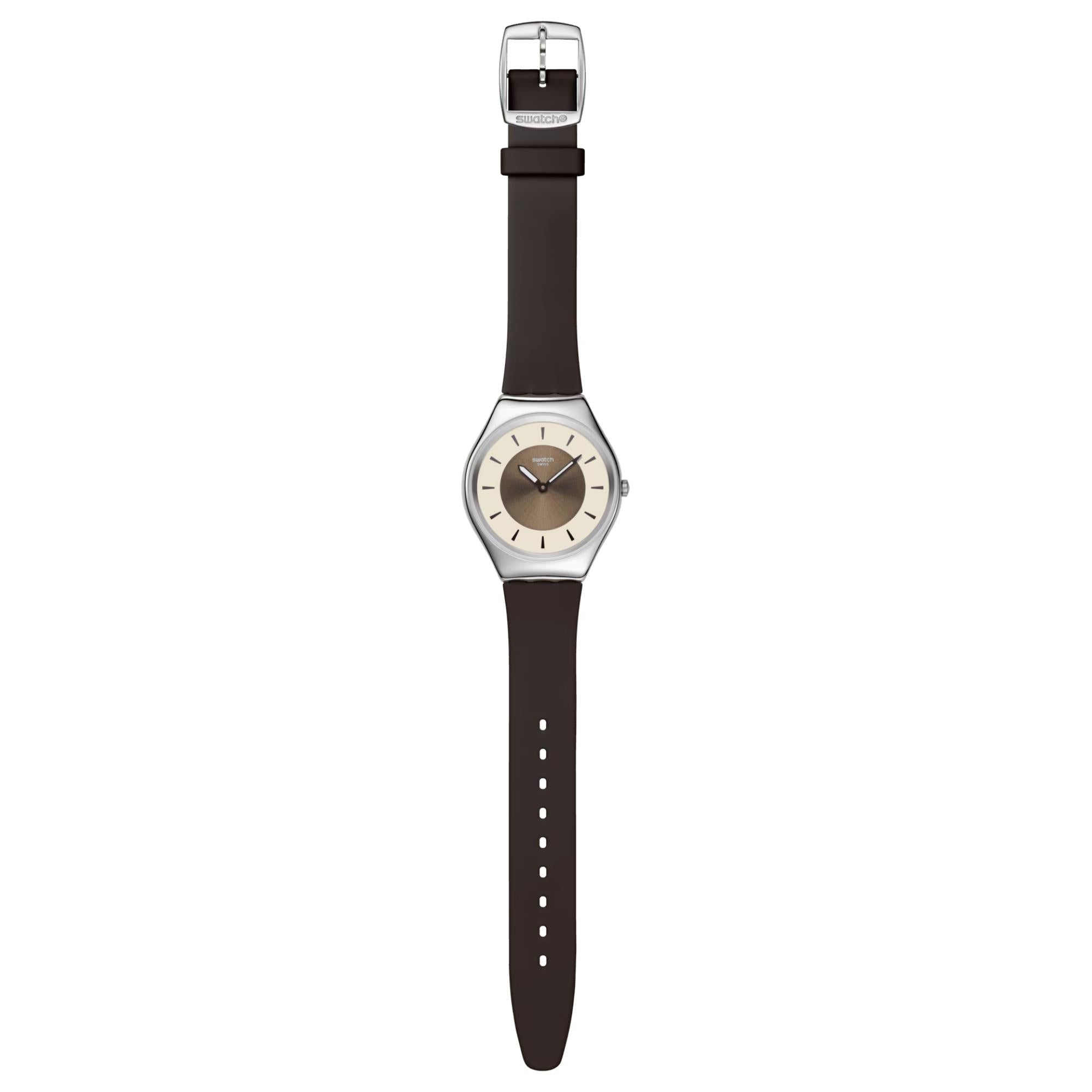 Swatch Hazel Delight Bronze Dial Silicone Watch SYXS158