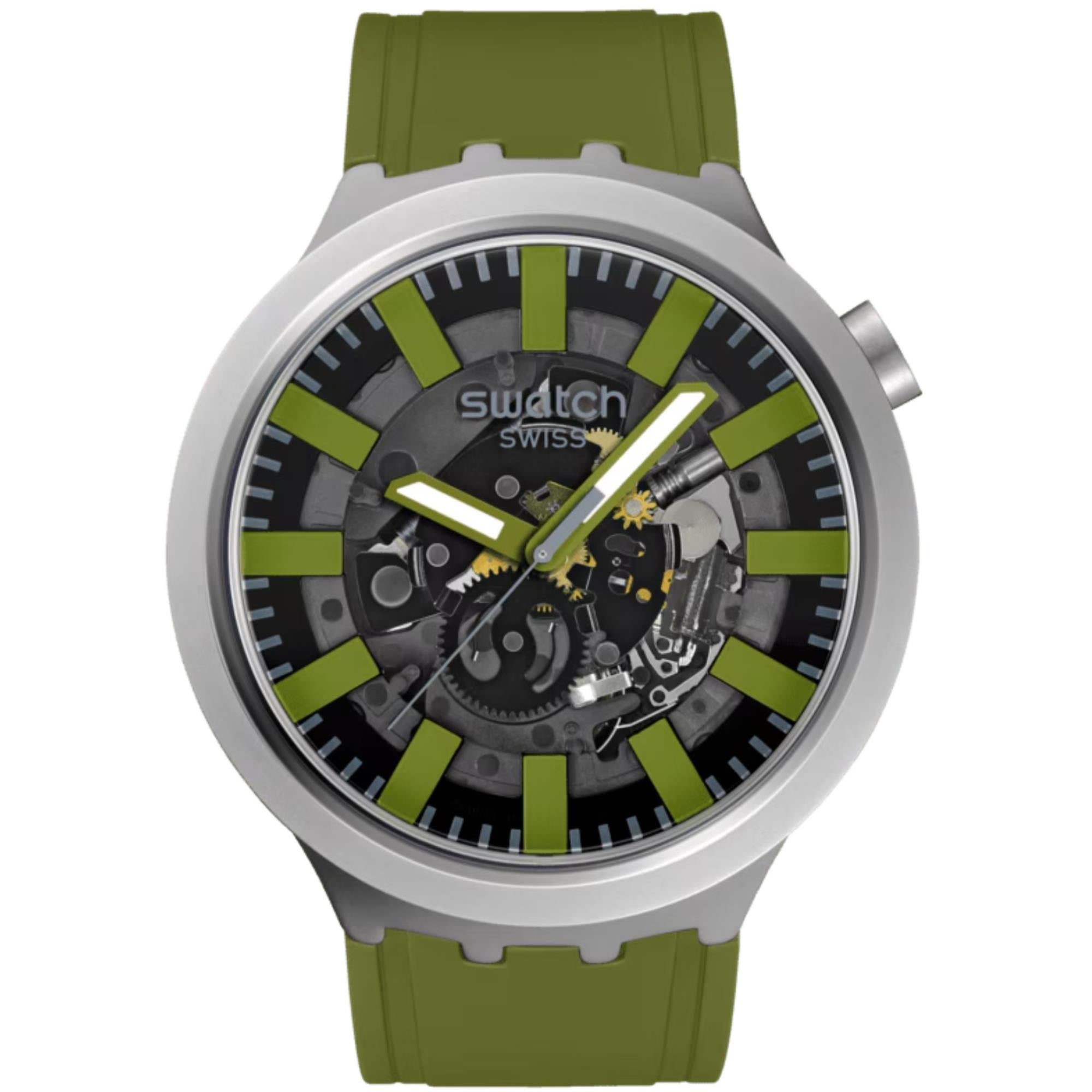Swatch Thru The Underbrush Green Dial Watch SB07S118