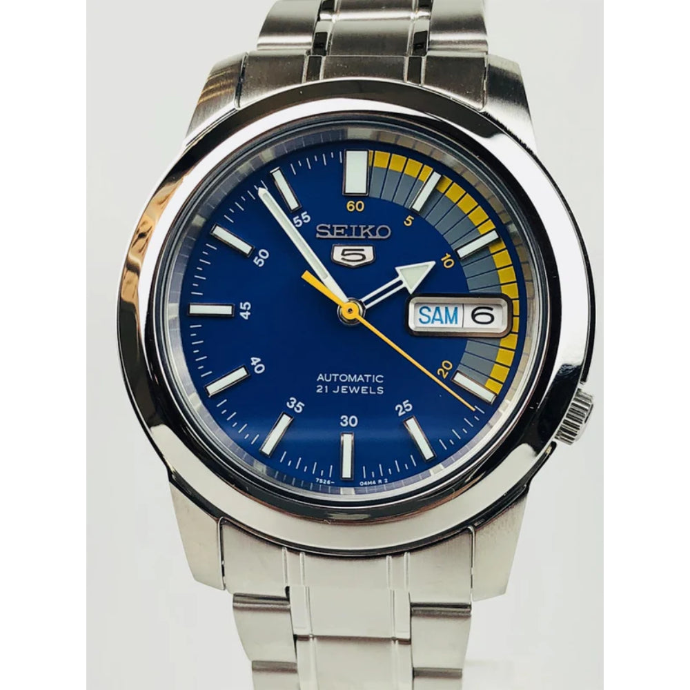 Seiko 5 Automatic Blue Dial Steel Strap Men's Watch SNKK27K1