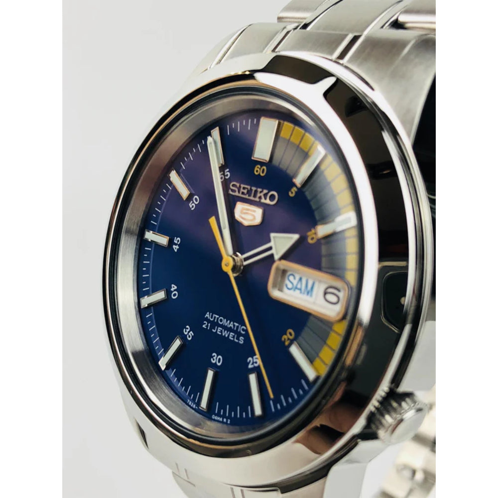 Seiko 5 Automatic Blue Dial Steel Strap Men's Watch SNKK27K1