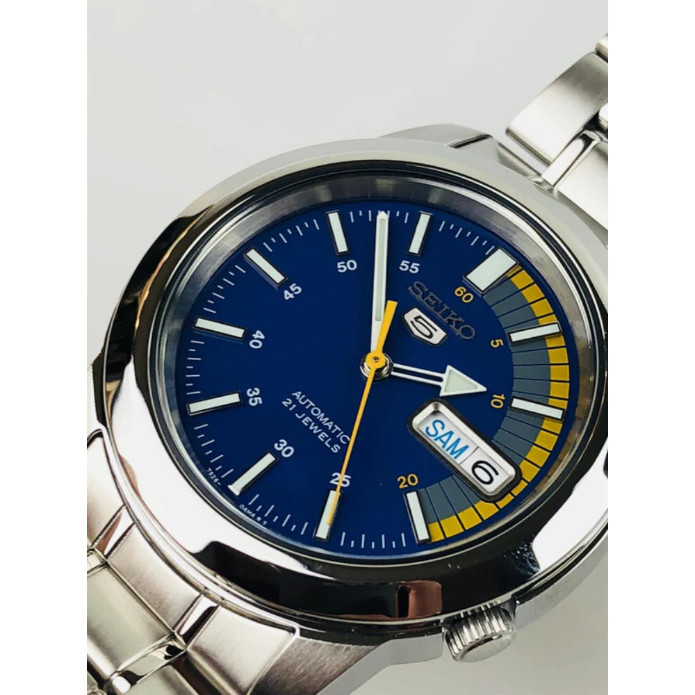 Seiko 5 Automatic Blue Dial Steel Strap Men's Watch SNKK27K1