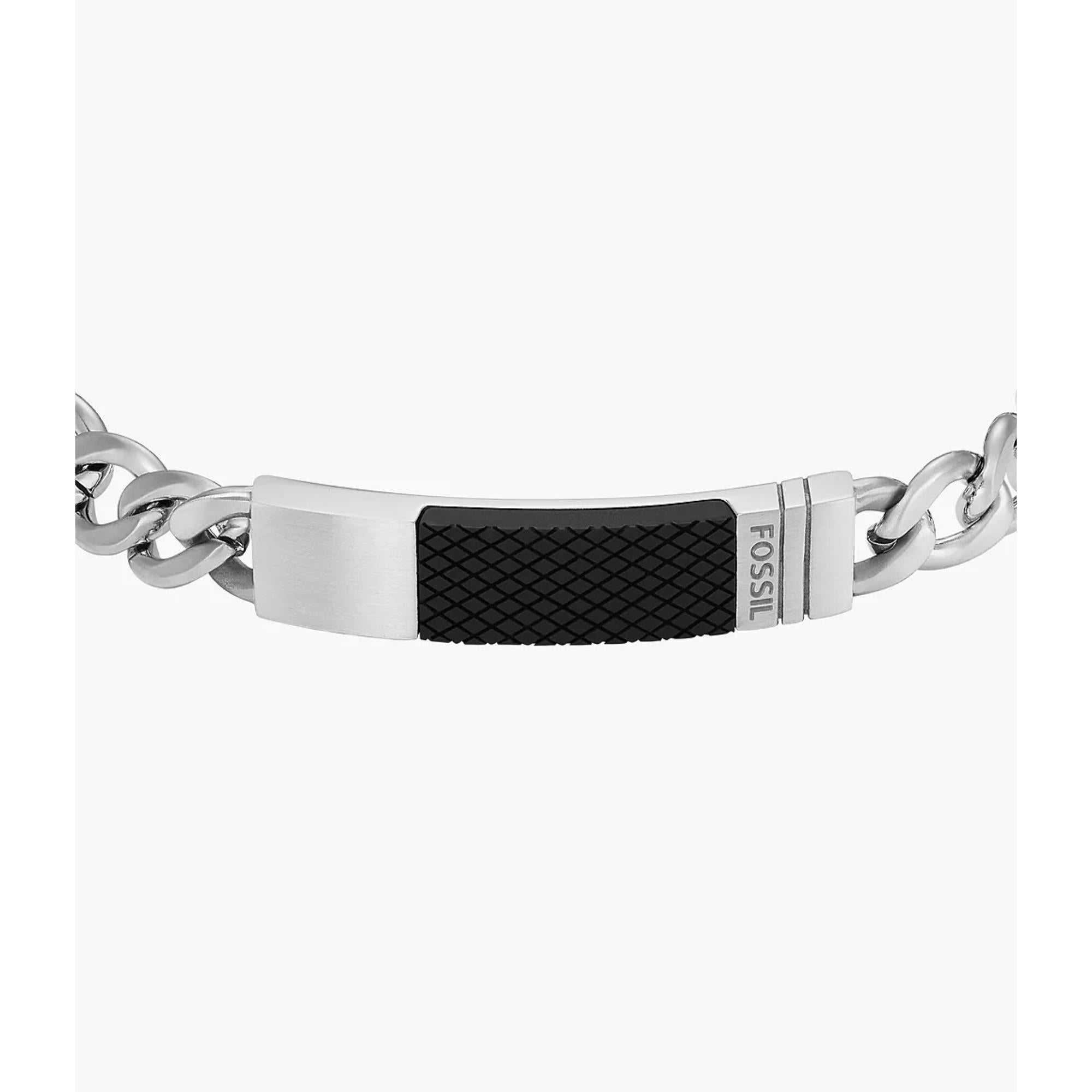Fossil Textured Plaque Men's Bracelet JF04411040